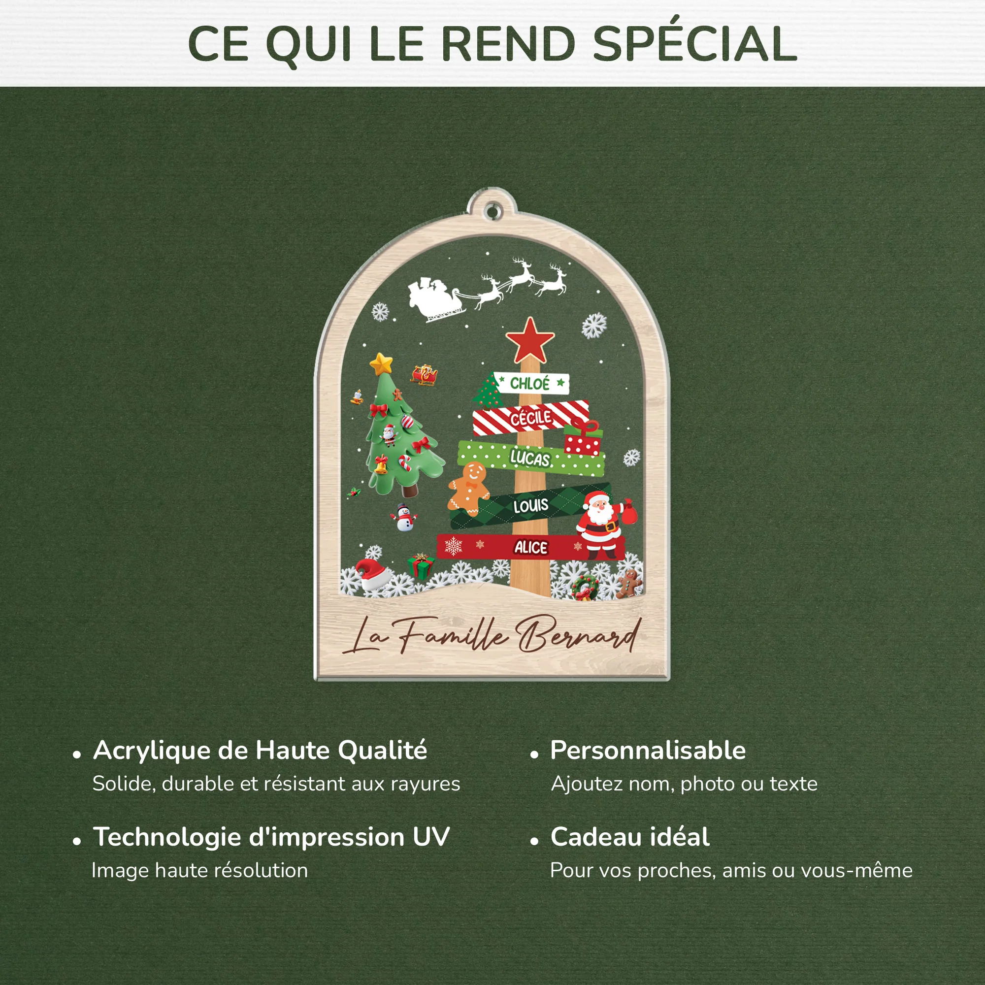 Ornement Noël Acrylique Personnalisé Famille - La Magie D'être Ensemble - Image 4