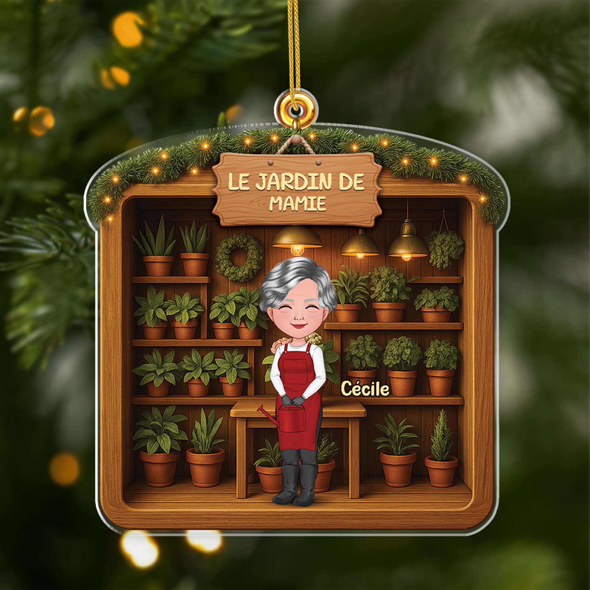 Ornement Noël Personnalisé Acrylique - Le Jardin de Mamie