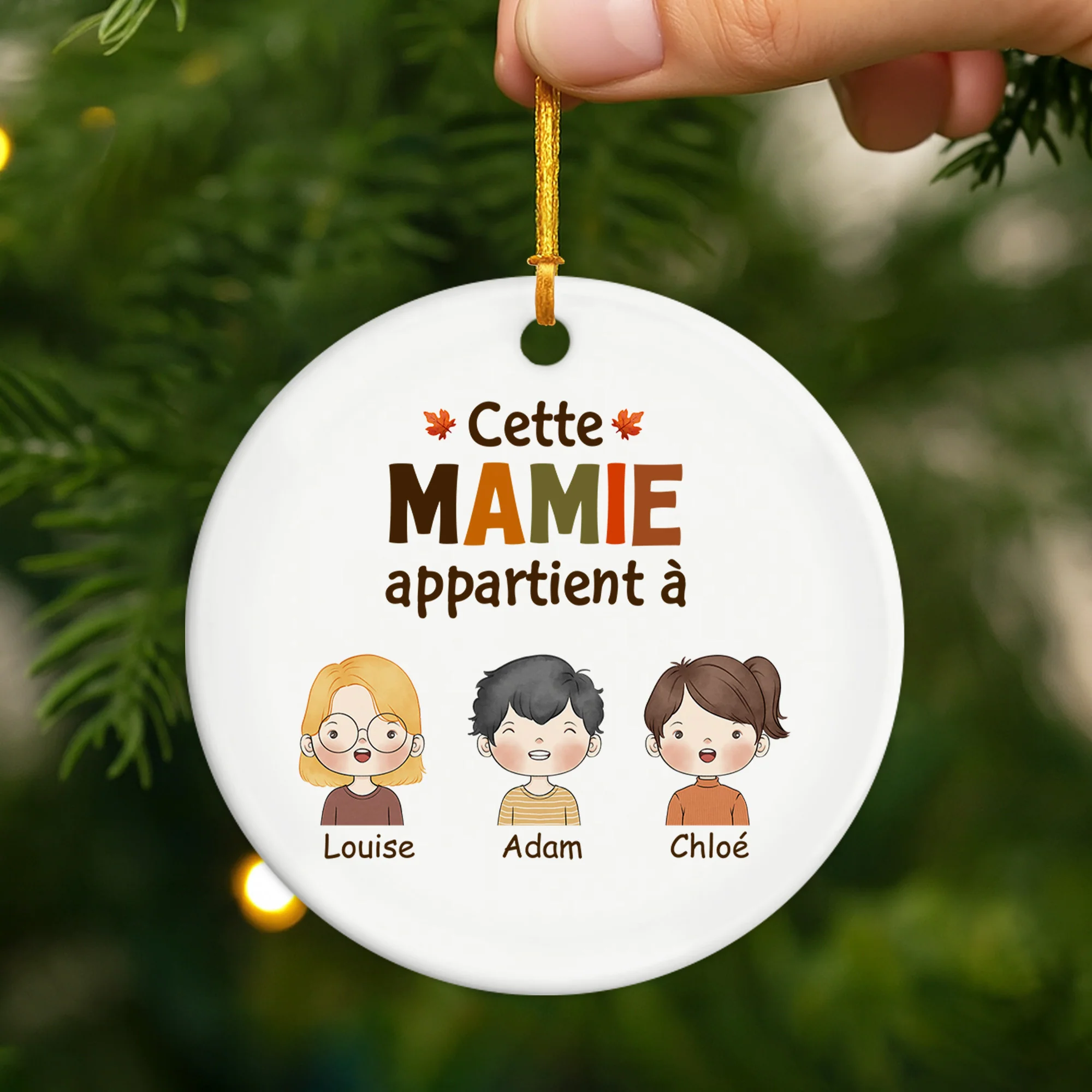 Ornement Noël Céramique Personnalisé - Cette Maman Appartient À - Image 2