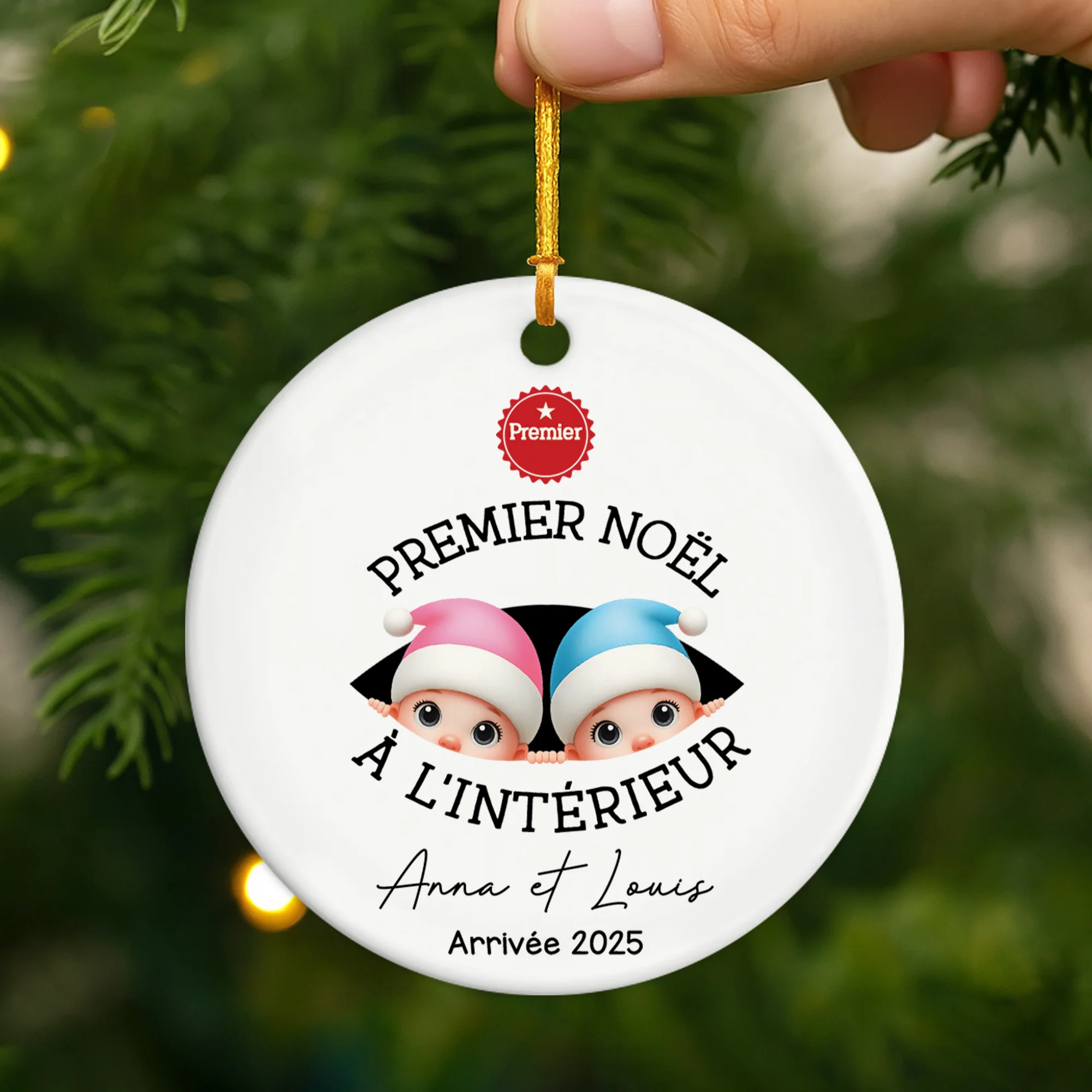 Ornement Noël Céramique Personnalisé - Mon Premier Noël À L'intérieur - Image 2