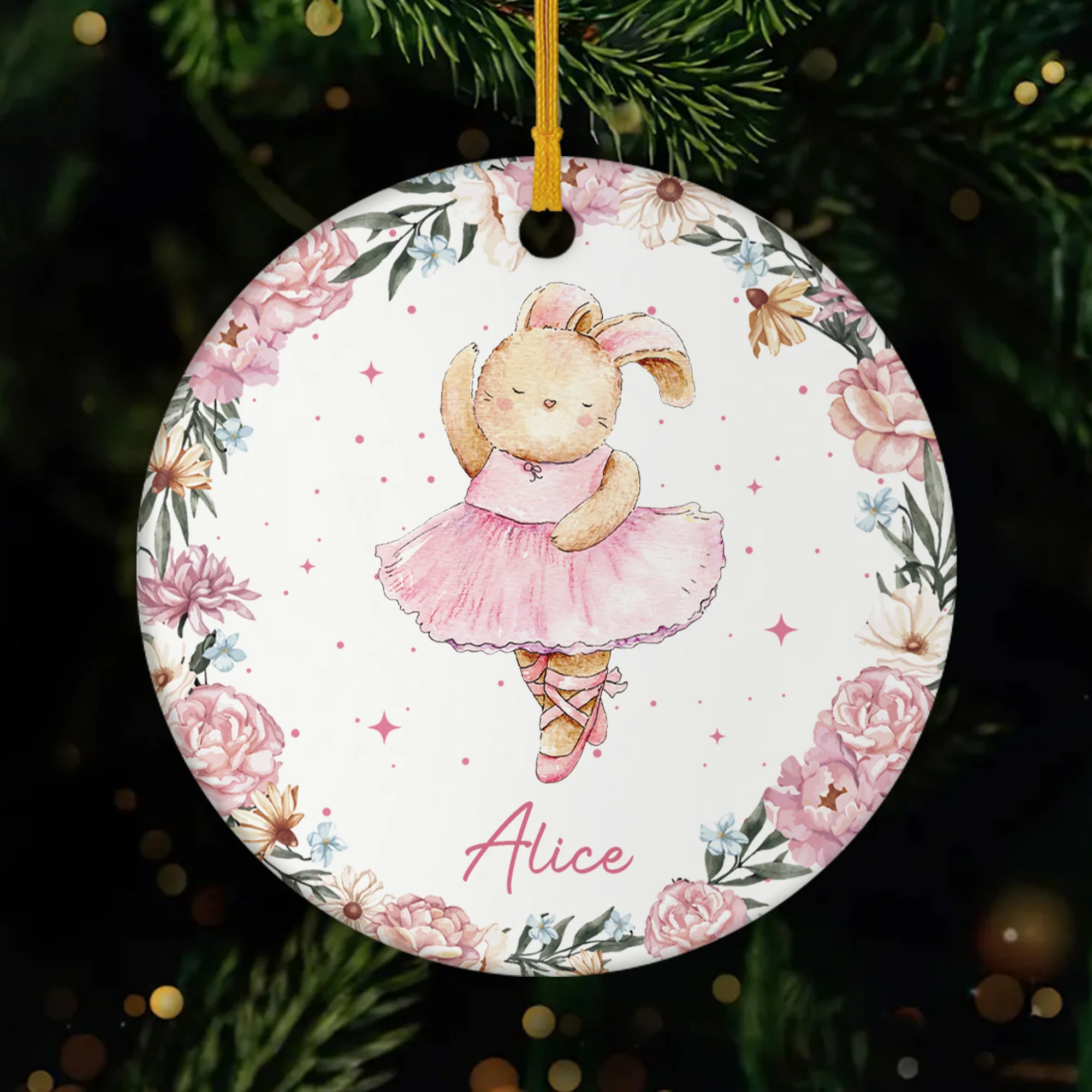 Ornement Noël Céramique Personnalisé Pour Enfant - Devenir Une Ballerine