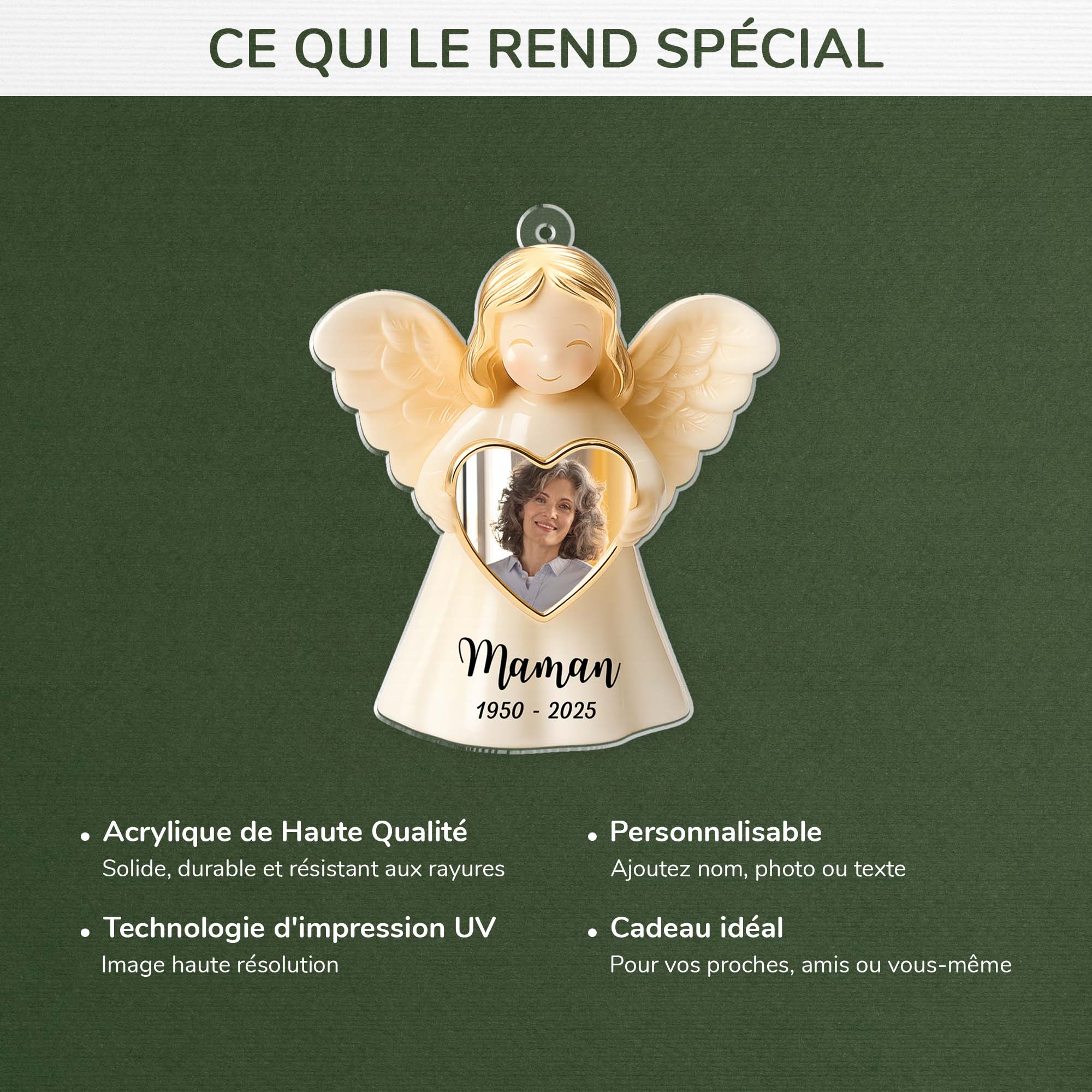 Ornement Noël En Acrylique Maman Commémoratif Personnalisé Avec Photo - Image 4
