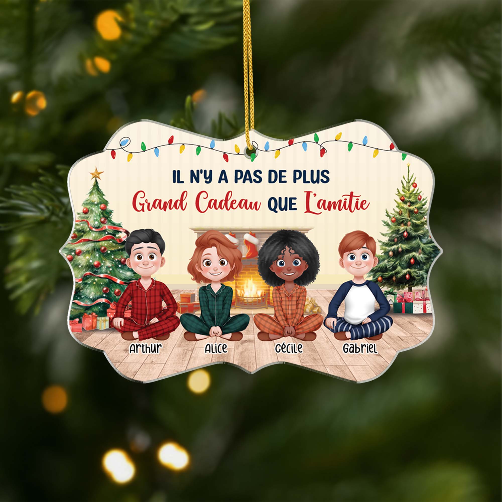 Ornement Noël En Acrylique Personnalisé - Amitié Est Un Grand Cadeau