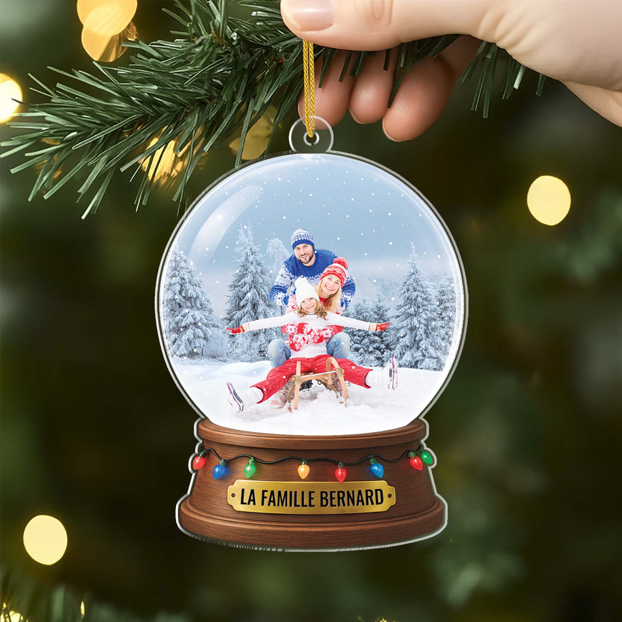 Ornement Noël En Acrylique Personnalisé Avec Photo - Joyeux Noël En Famille - Image 2