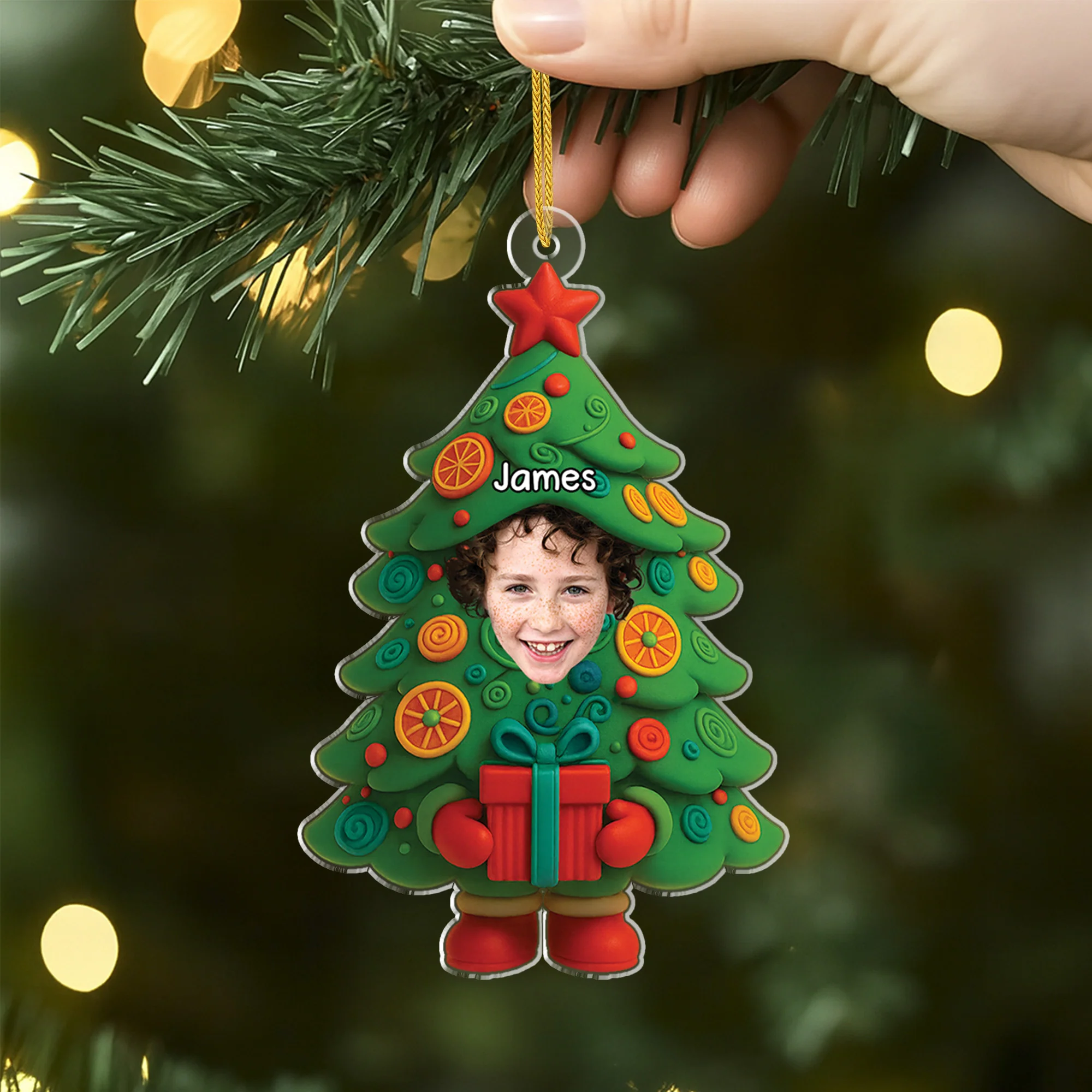 Ornement Noël En Acrylique Personnalisé Avec Photo - Petit Cadeau Noël De Enfant - Image 2