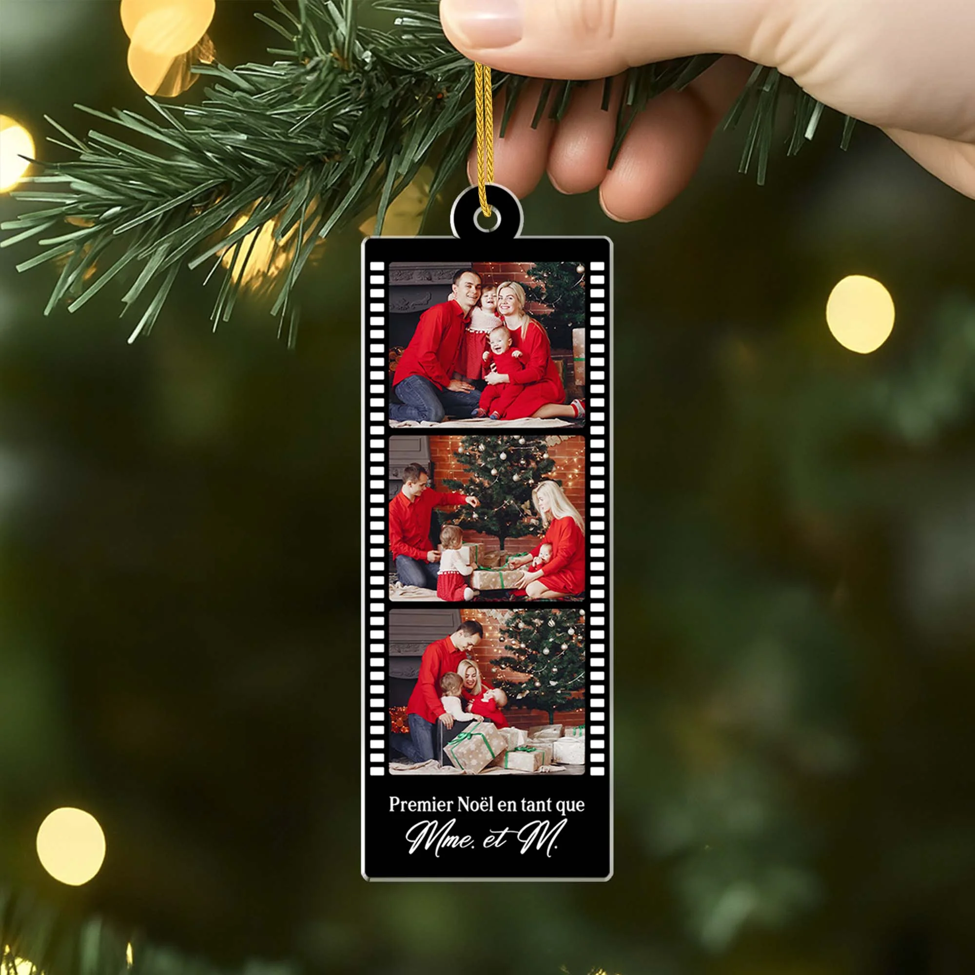 Ornement Noël En Acrylique Personnalisé Avec Photo - Photo De Notre Famille - Image 2