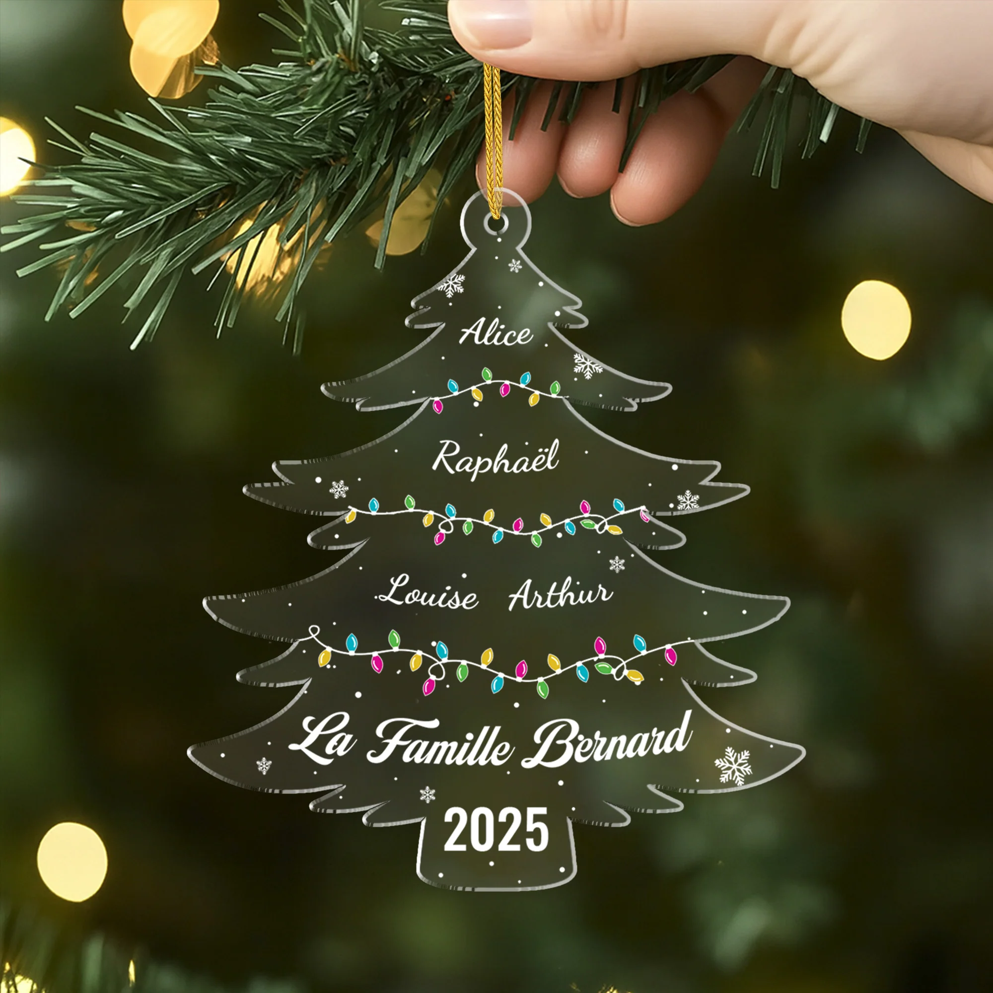 Ornement Noël En Acrylique Personnalisé - Notre Sapin De Famille - Image 2