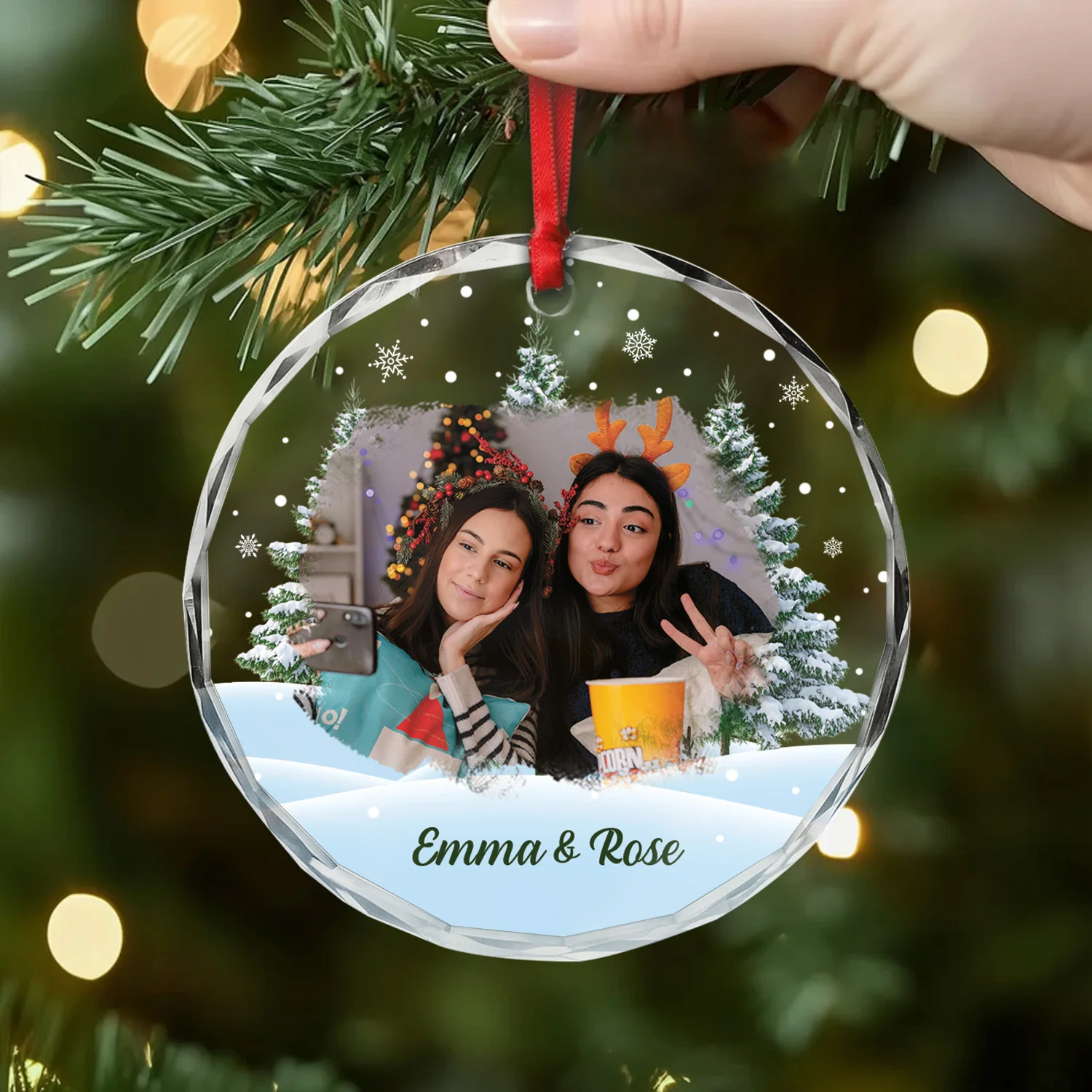 Ornement Noël En Verre Personnalisé Avec Photo - Mon Noël - Image 2