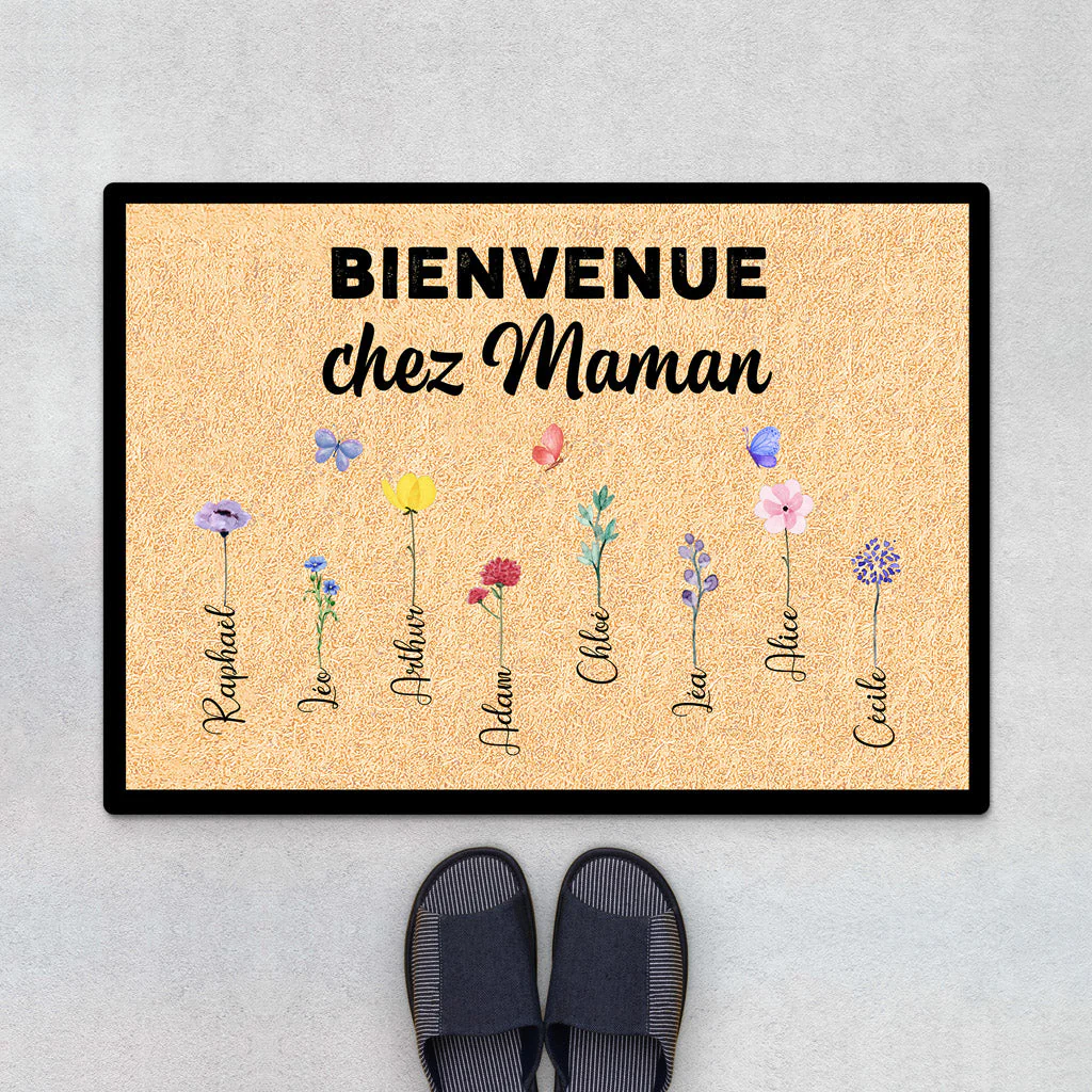 Paillasson Personnalisé - Bienvenue Chez Maman