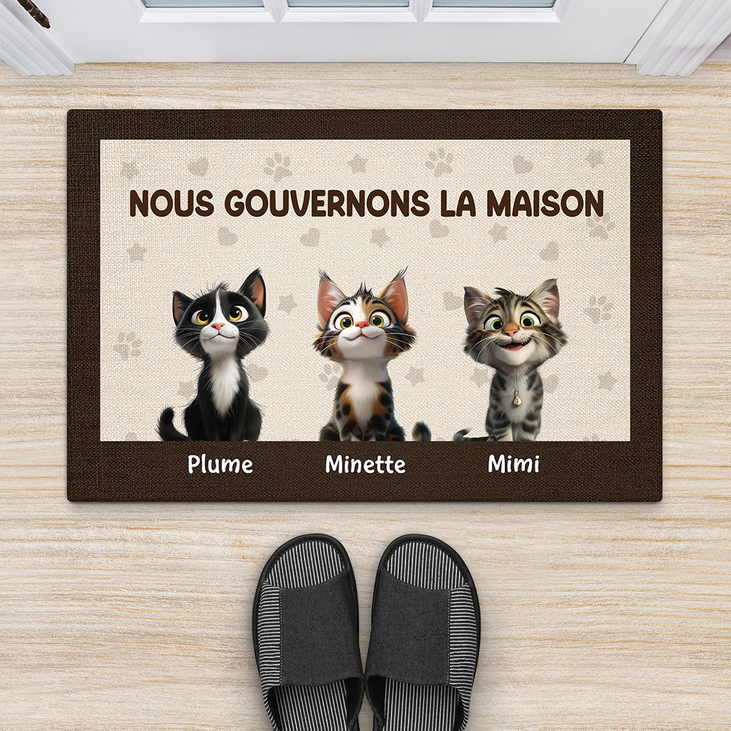 Paillasson Personnalisé Chat – Il Vaut Mieux Avoir Une Friandise - Image 2