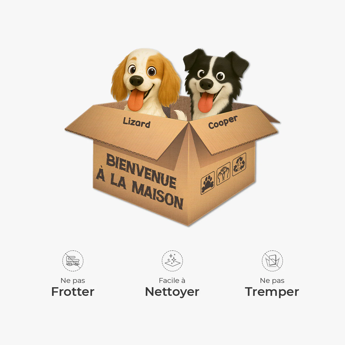 Paillasson Chien Personnalisé À Forme Découpée - Bienvenue À La Maison - Image 5