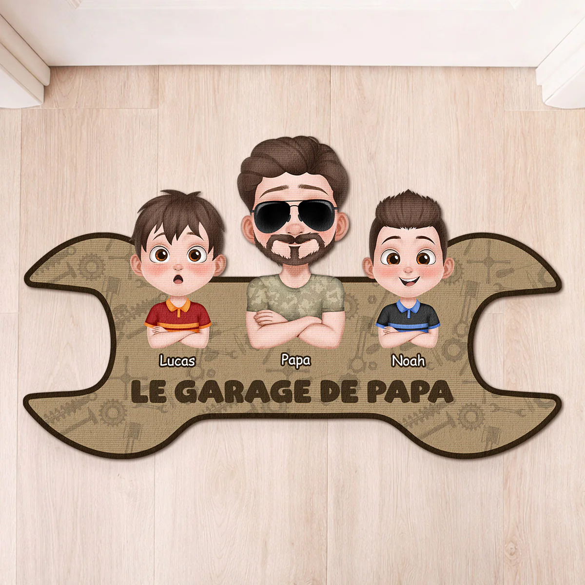 Paillasson À Personnaliser | Le Garage Papa Papy Forme Originale