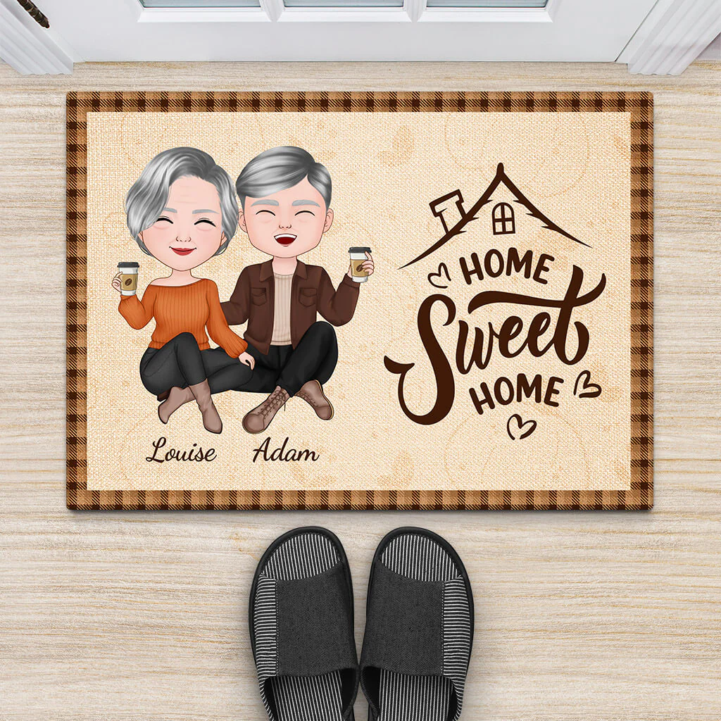 Paillasson personnalisé couple – Home Sweet Home automnal - Image 2