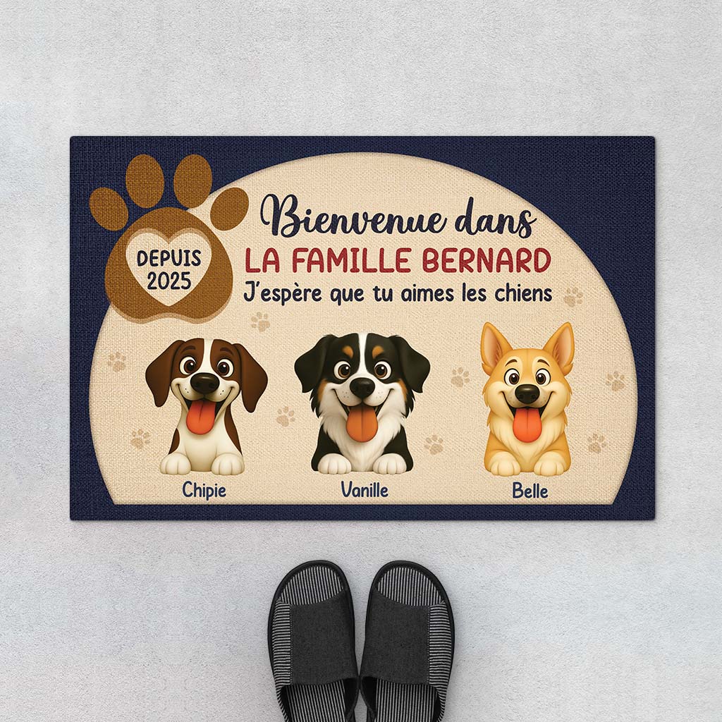 Paillasson Personnalisé Animaux Famille – Bienvenue dans Notre Famille