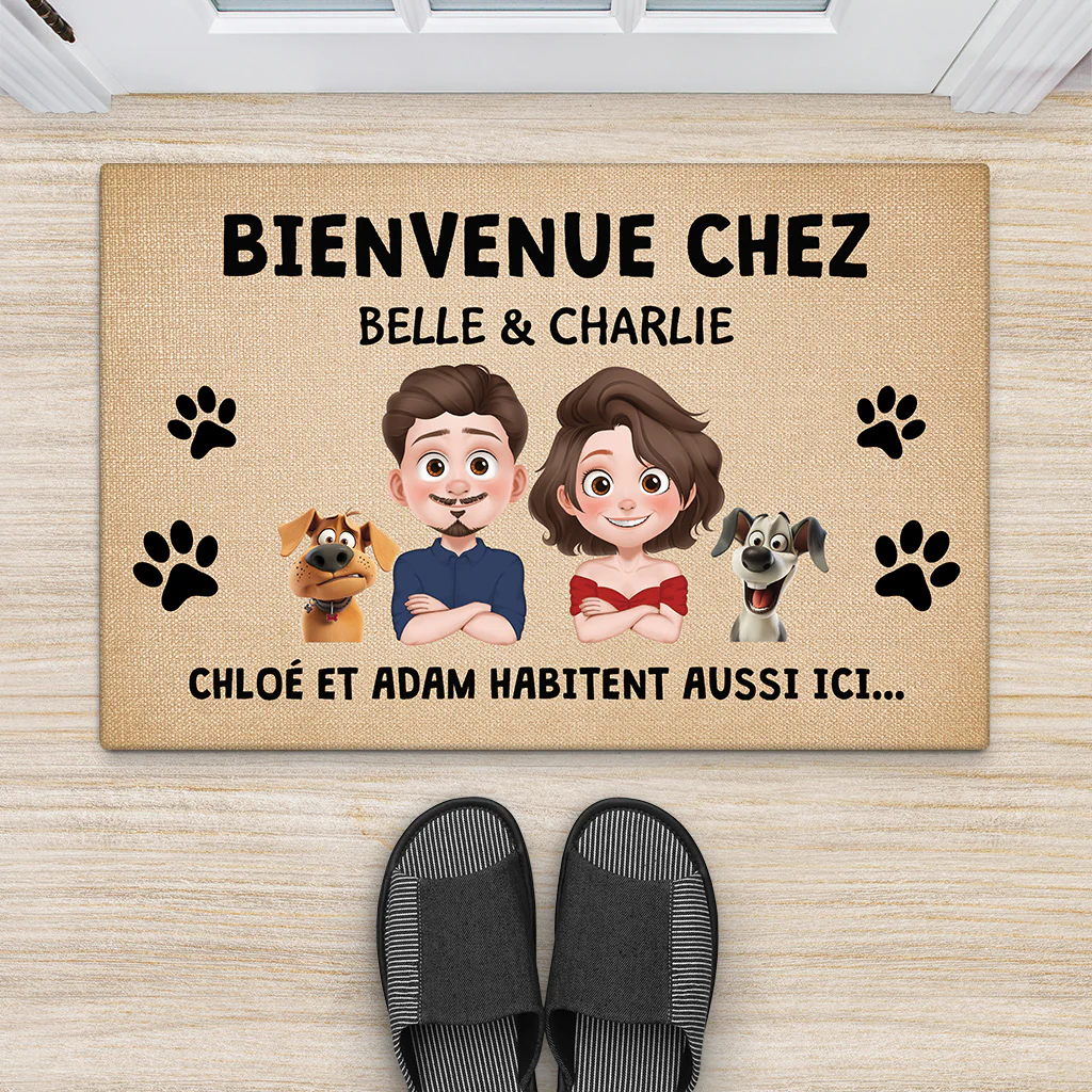 Tapis d’Entrée Chien Personnalisé – Bienvenue Chez Nous - Image 2