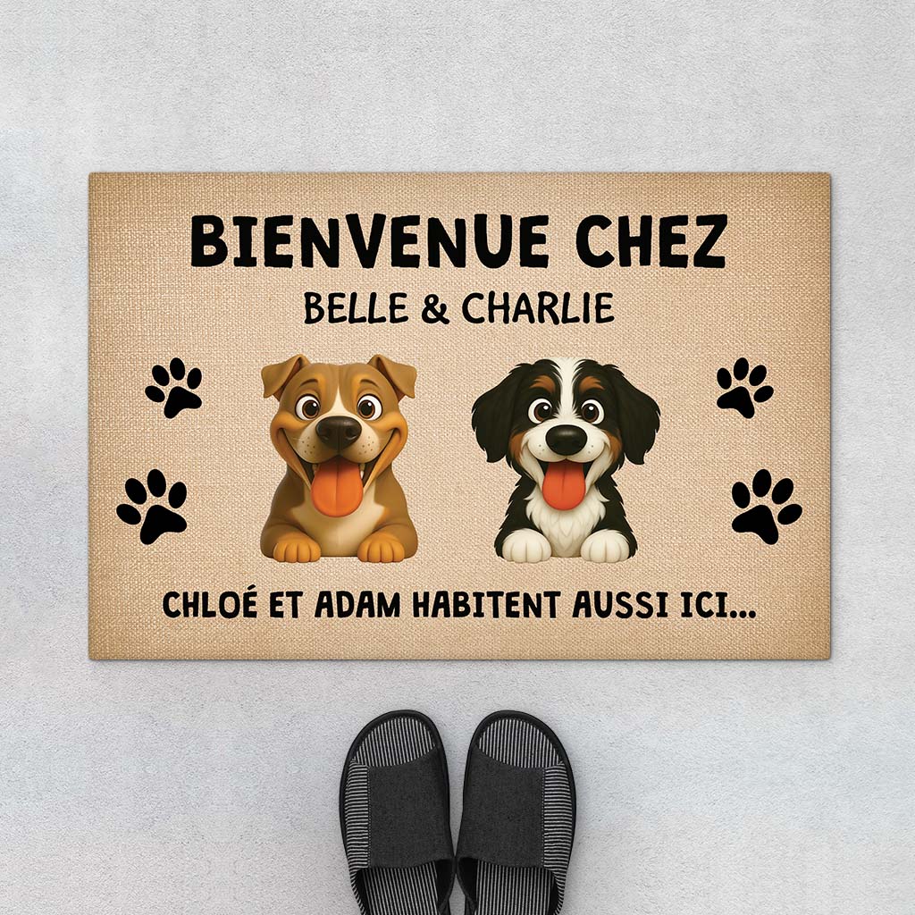 Paillasson Chien Personnalisé – Bienvenue Chez Les Chiens