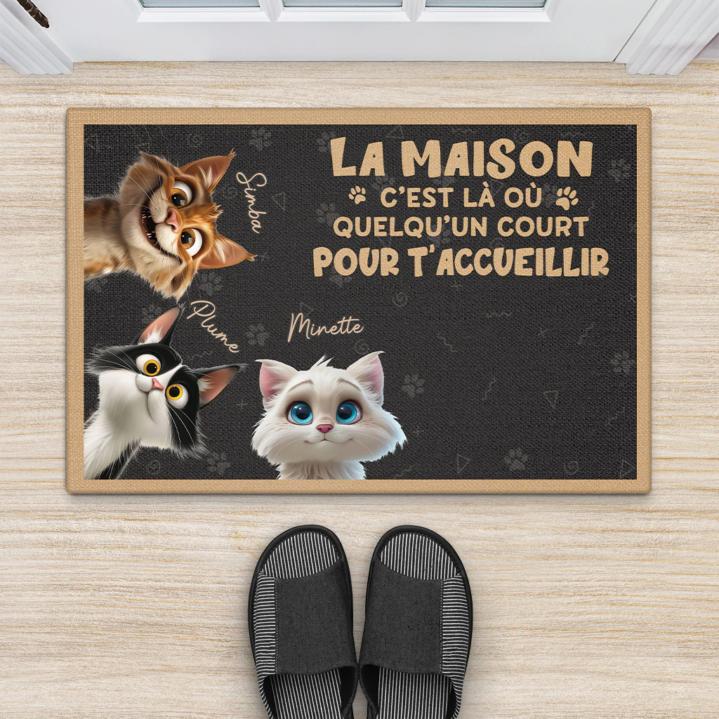 Tapis Personnalisé Chat – Court Pour T’Accueillir - Image 2