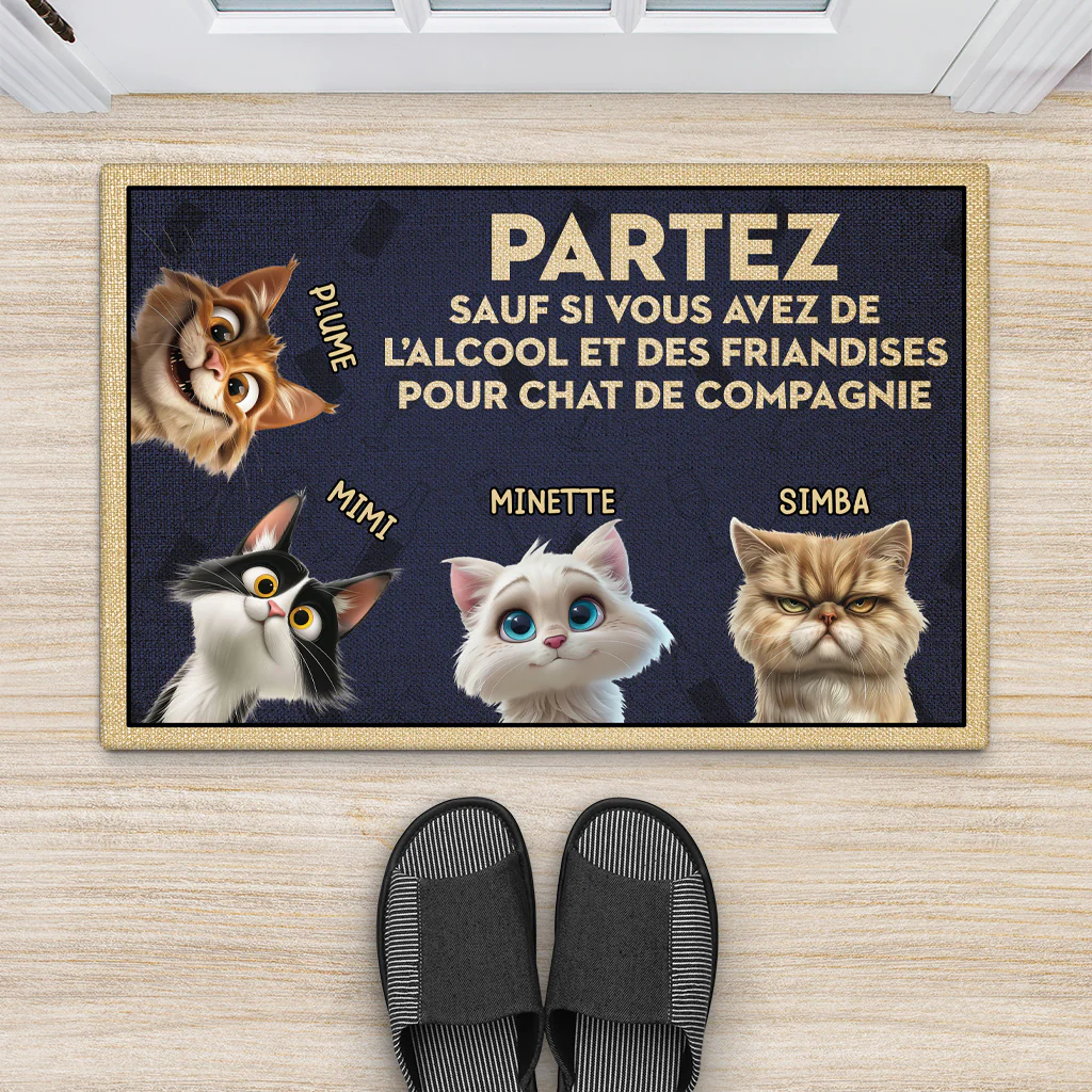 Paillasson Personnalisé Chat - Partez Sauf Si - Image 2