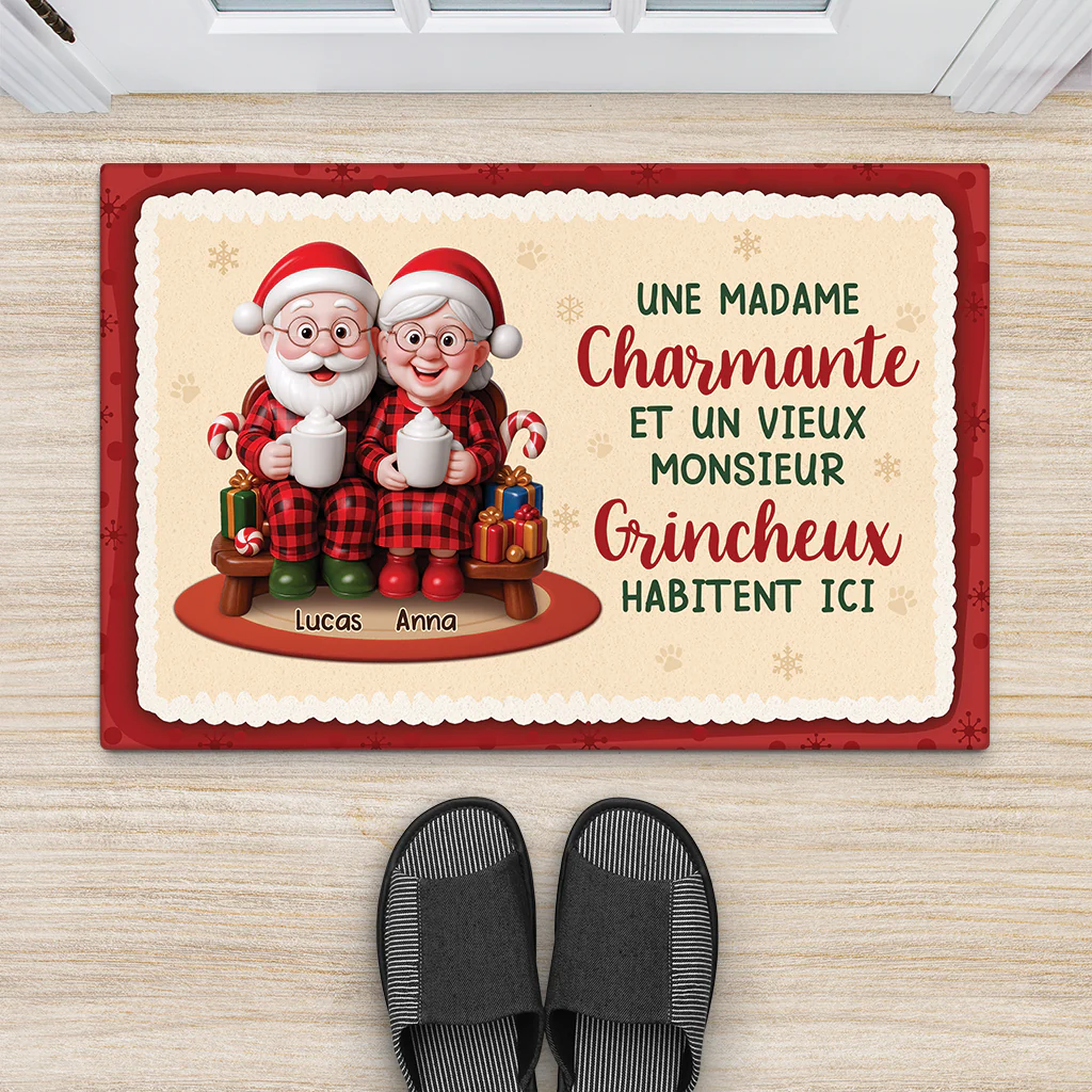 Paillasson Personnalisable -  Père Et Mère Noël - Image 2