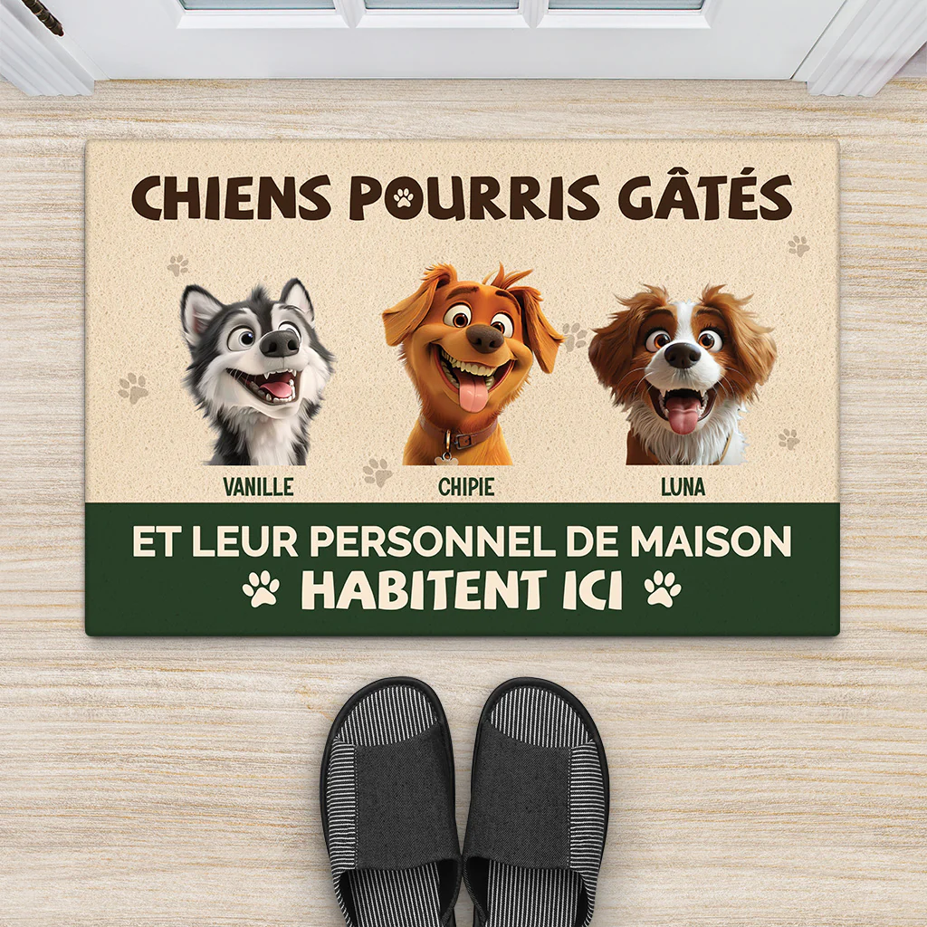 Tapis Chien Personnalisé – Chien Gâté Pourri - Image 2