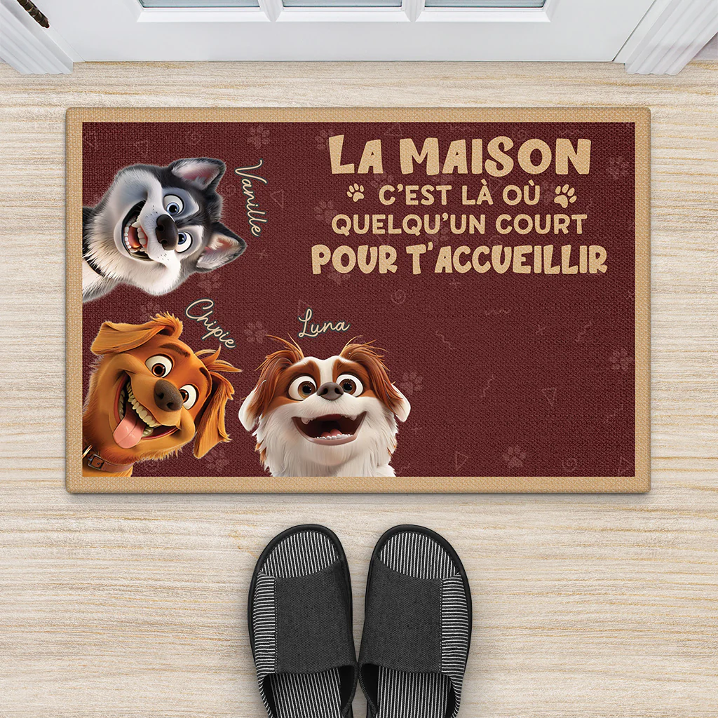 Paillasson Chien Personnalisé – Court Pour T’Accueillir - Image 2