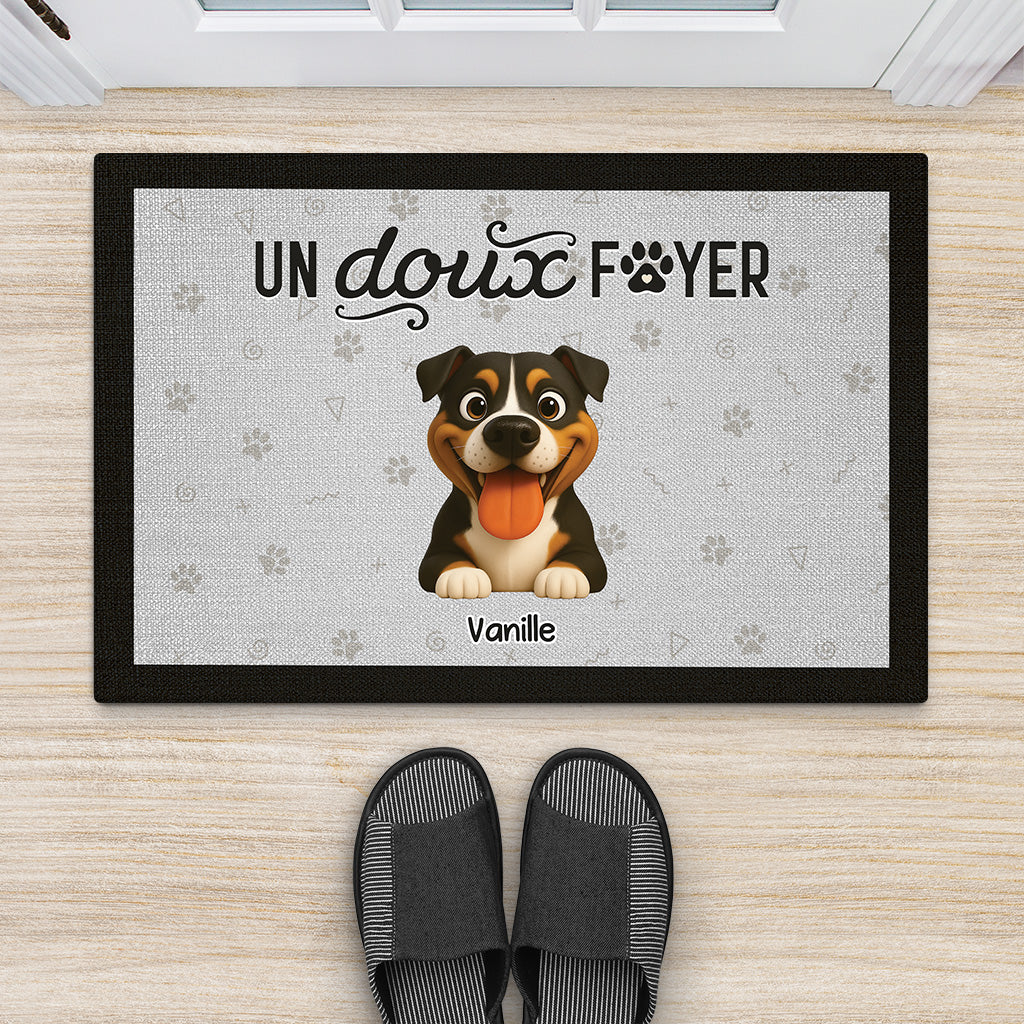 Paillasson Chien Personnalisé – Notre Doux Foyer - Image 2
