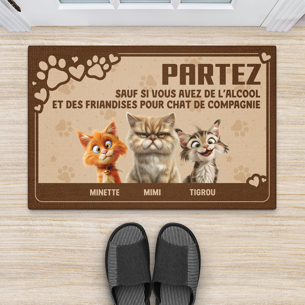 Tapis Chien Personnalisé – Partez Sauf Si | Paillasson Humour - Image 2