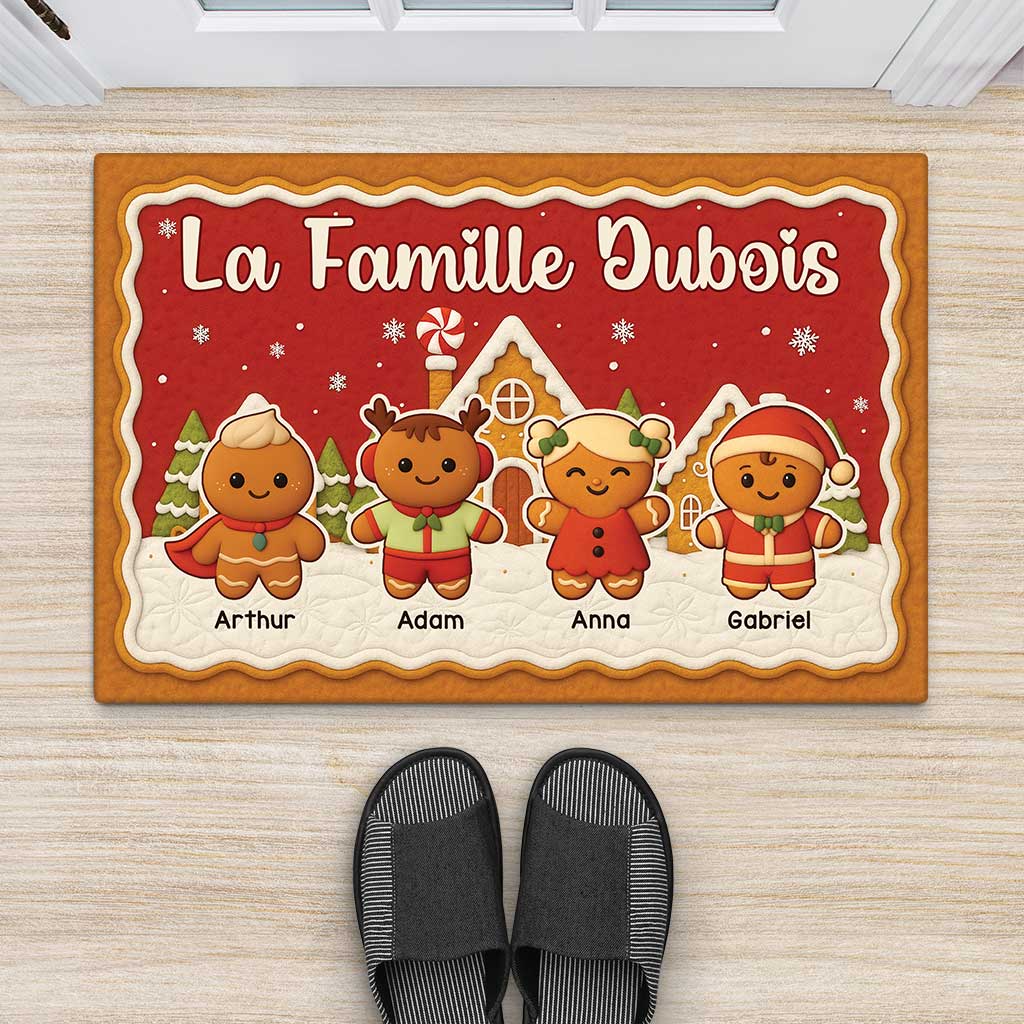 Paillasson Personnalisé Famille – Biscuit de Noël - Image 2