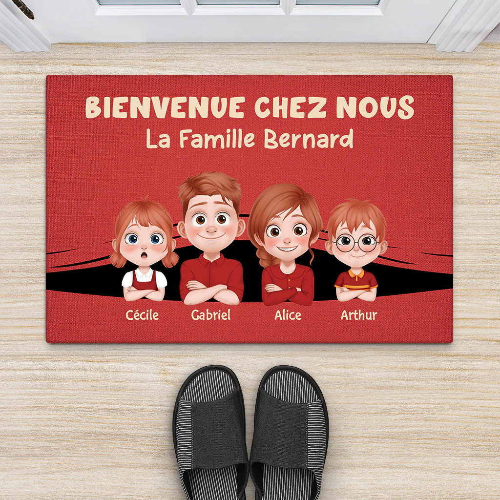 Paillasson Personnalisé Famille - Bienvenue Chez Nous - Image 2