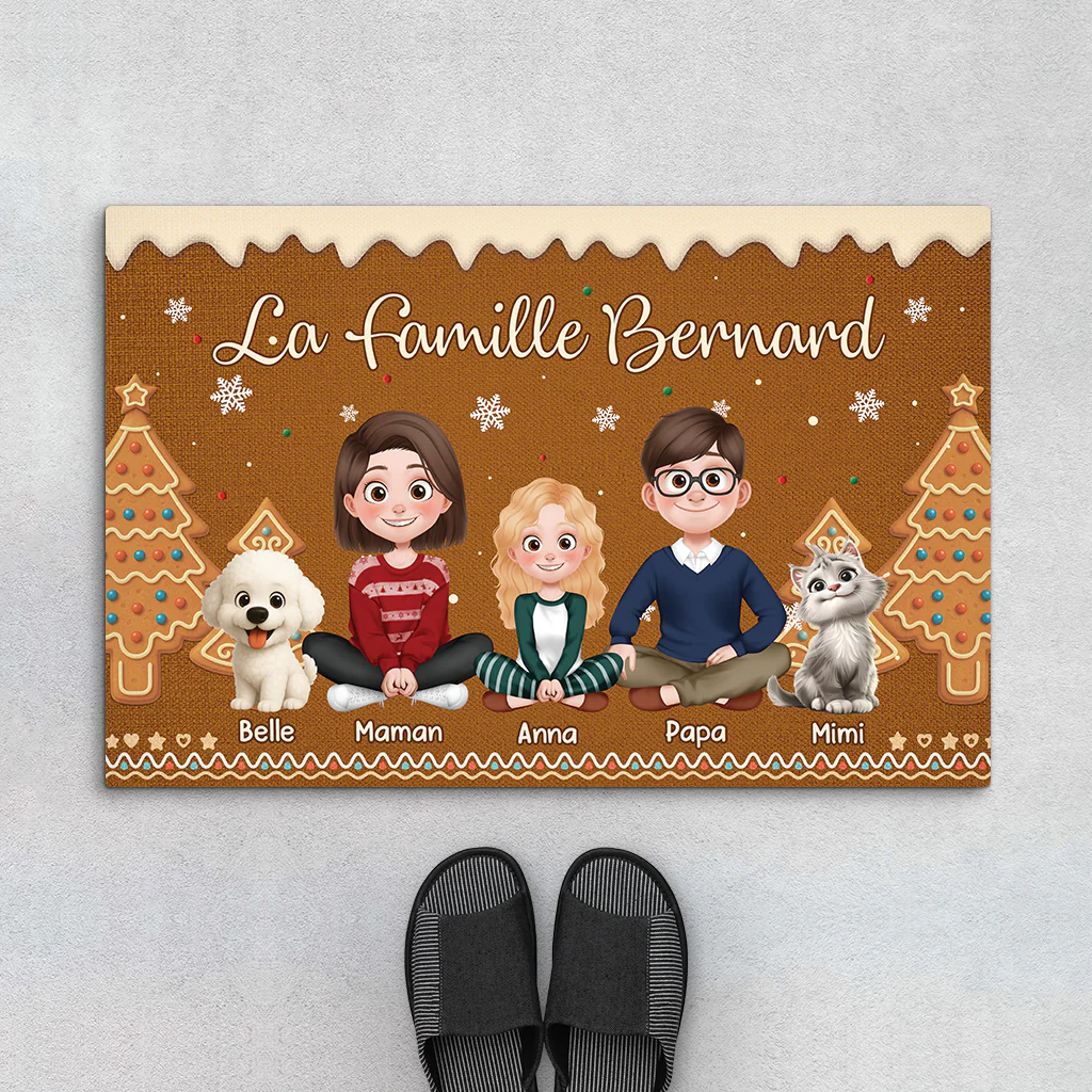 Paillasson Personnalisé Famille Nombreuse | Réunie Pour Noël