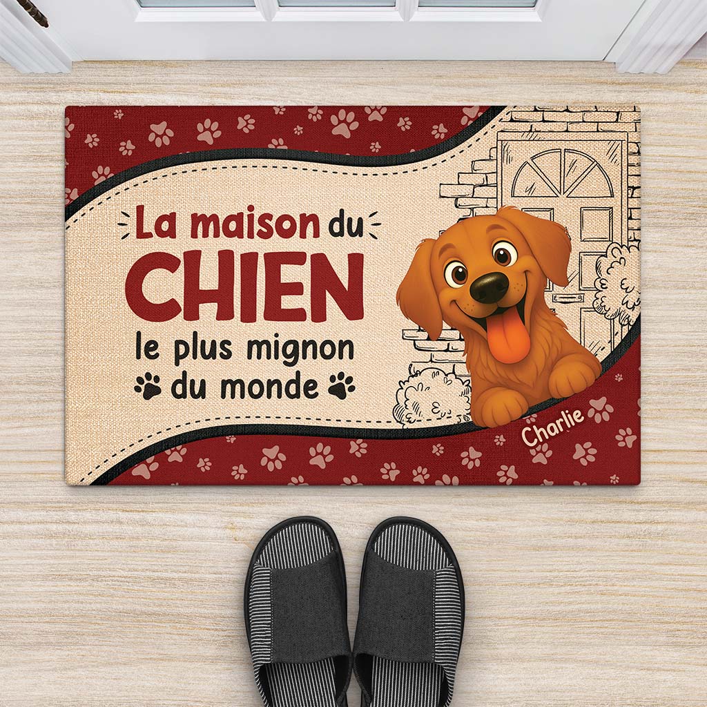 Tapis Chien Personnalisé – La Maison du Chien le Plus Mignon - Image 2