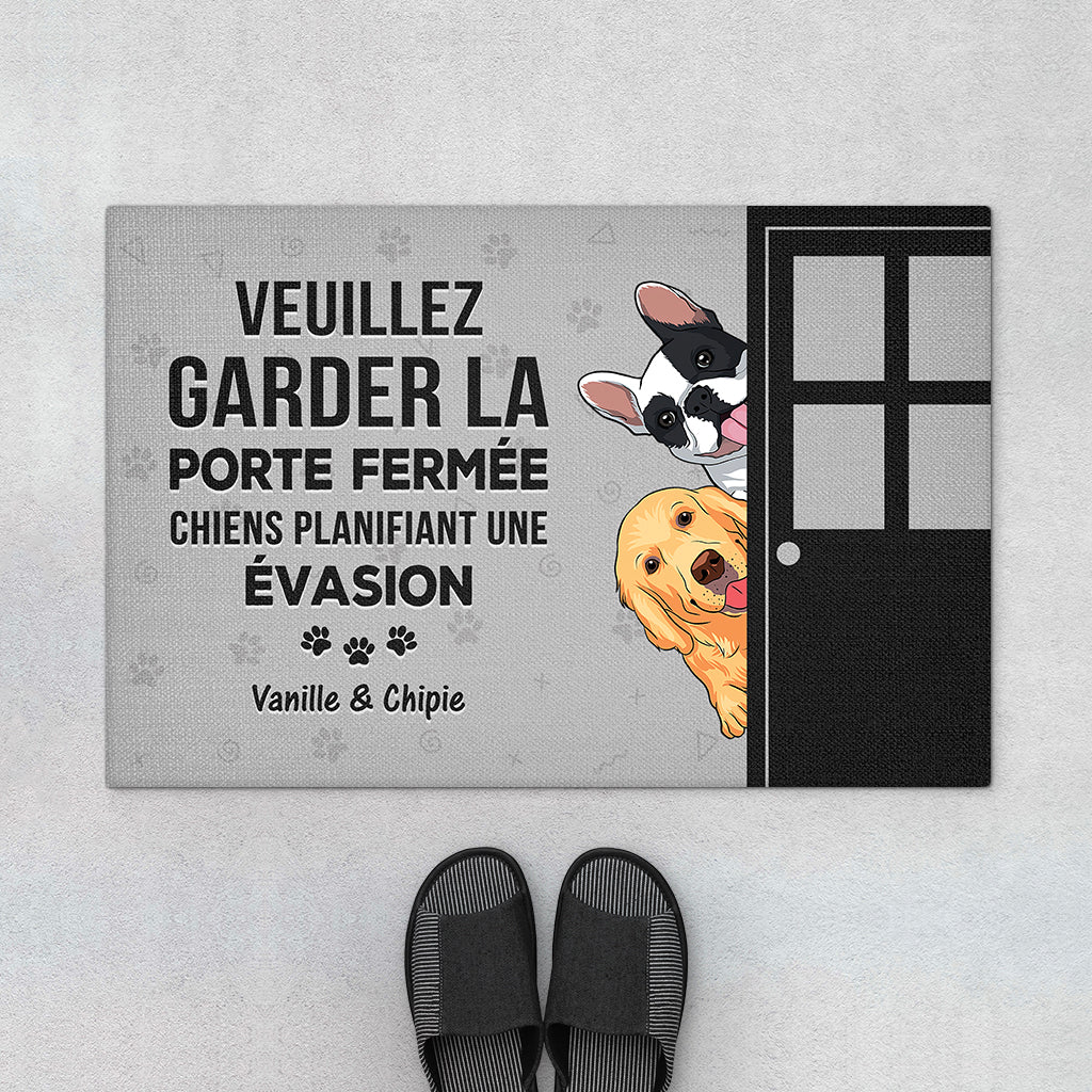 Paillasson Personnalisé Photo Chien – L’Évasion des Chiens