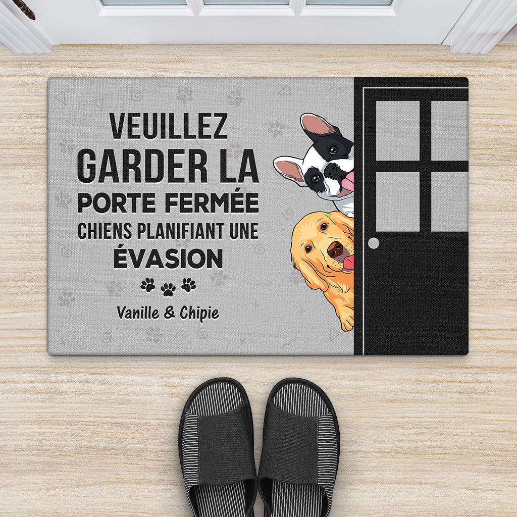 Paillasson Personnalisé Photo Chien – L’Évasion des Chiens - Image 2
