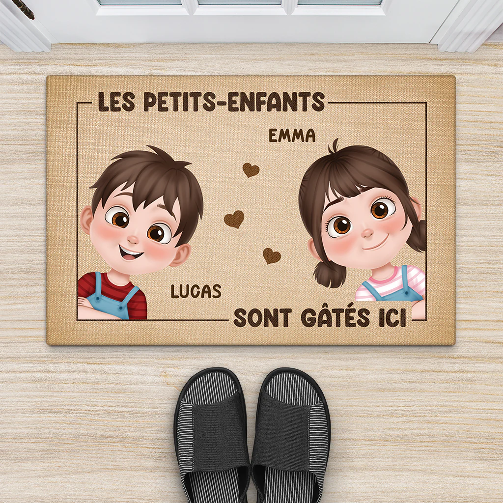 Paillasson Personnalisé Mamie Papy- Les Petits-enfants Gâtés - Image 2