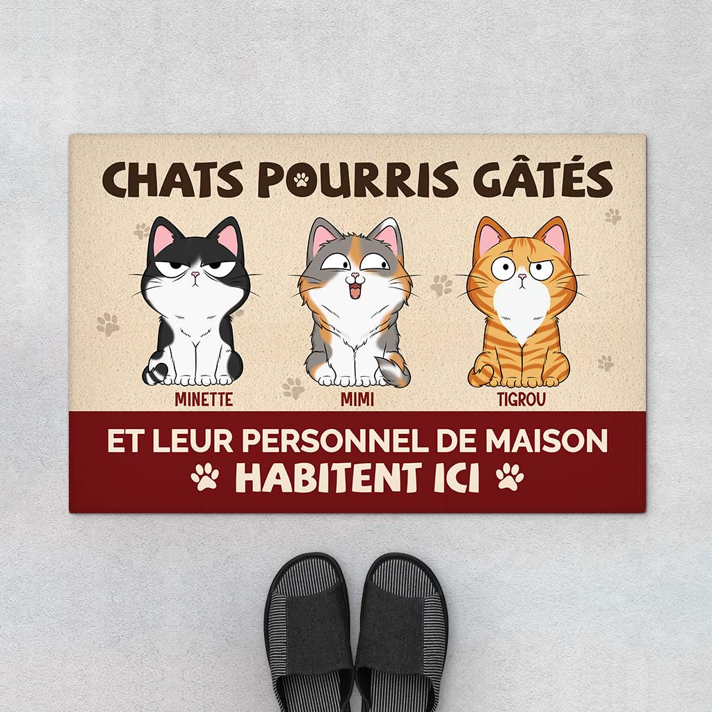 Paillasson Personnalisé Chat - Mon Chat Gâté Pourri