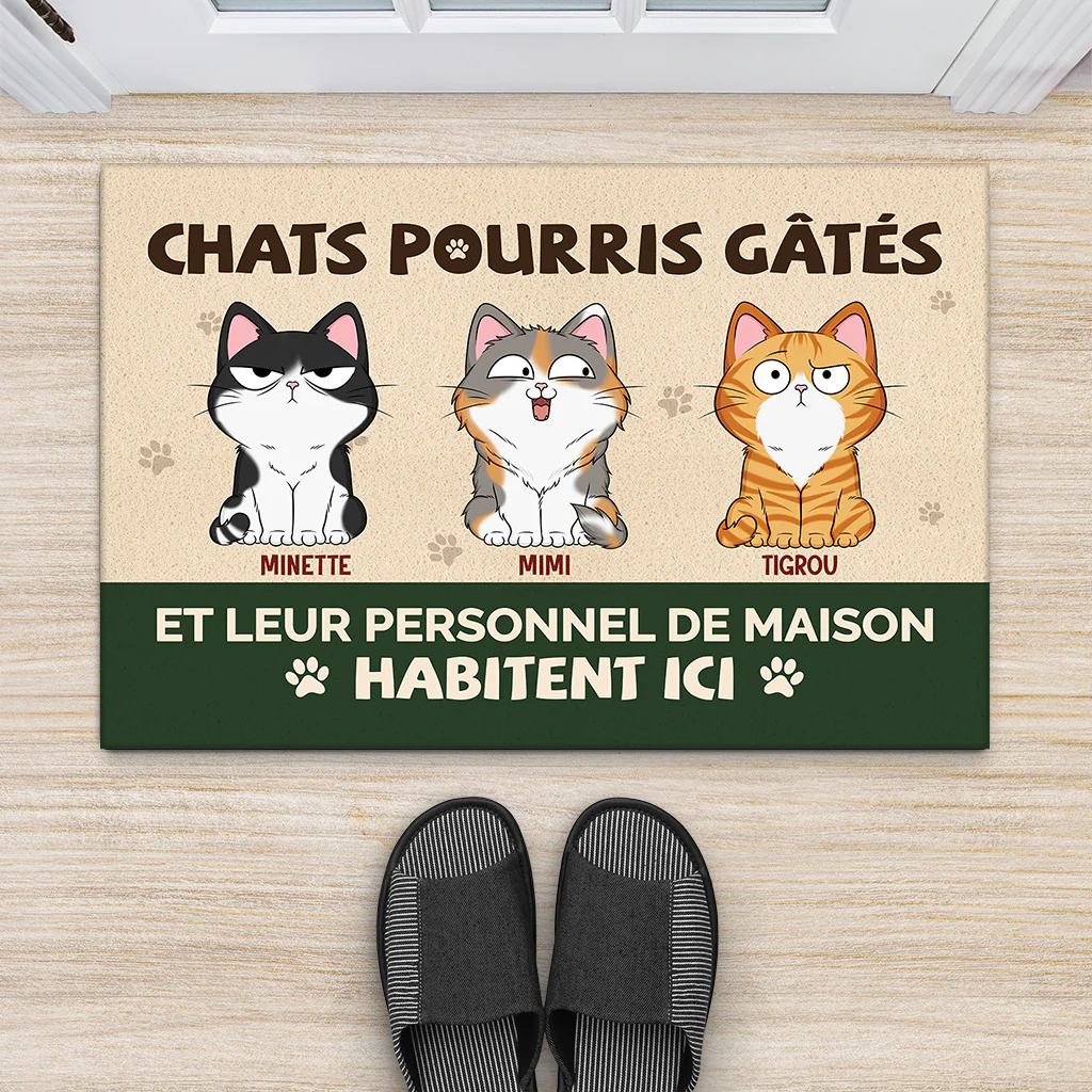 Paillasson Personnalisé Chat - Mon Chat Gâté Pourri - Image 2