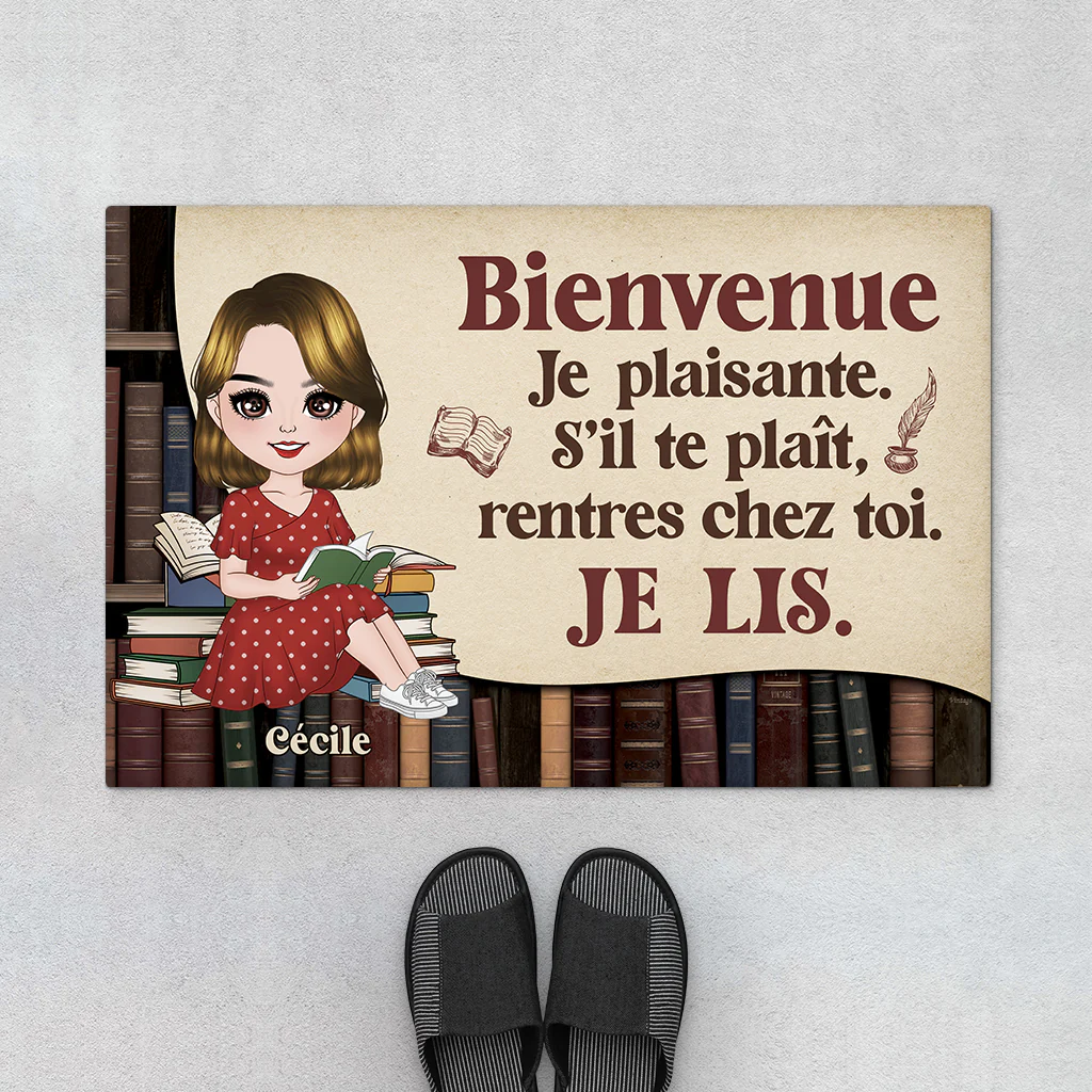 Paillasson Personnalisé - Je Plaisante, Je Lis