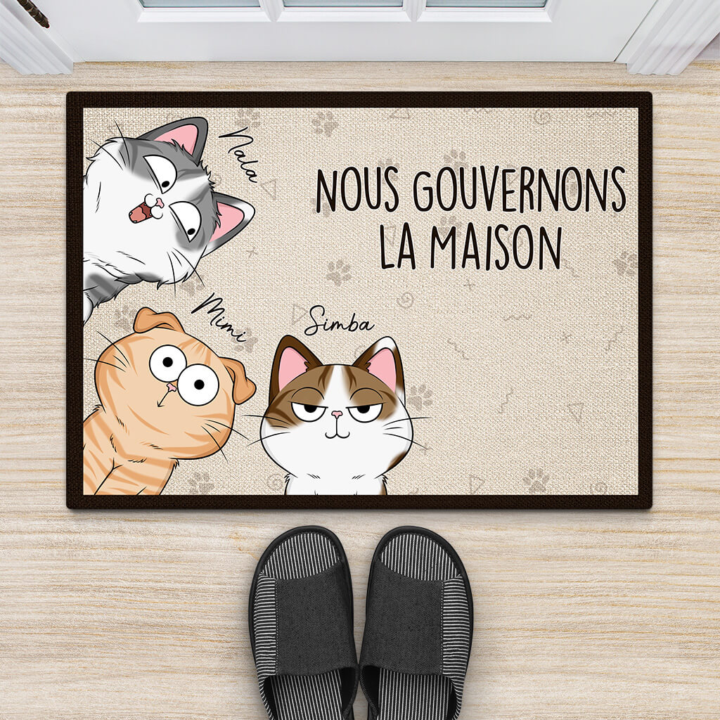 Paillasson personnalisé – Nous gouvernons la maison ! - Image 2