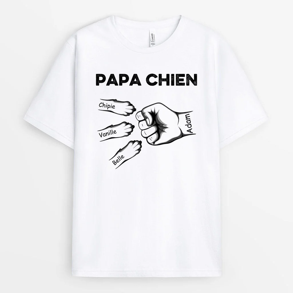 Tee Shirt pour Chien Personnalisé - Papa Chien