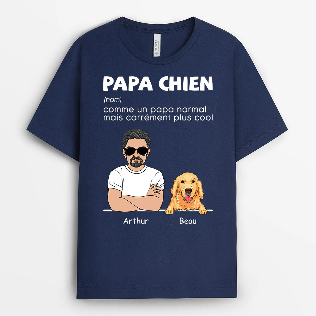 T-shirt Personnalisé Avec Chien - Papa Chien