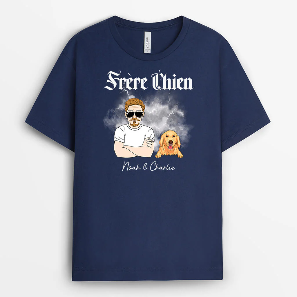 T Shirt Personnalisé Chien | Papa Chien Tonnerre - Image 2