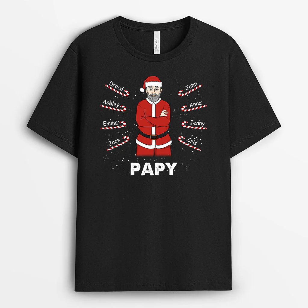 T shirt Personnalisé Papi - Papy Noël