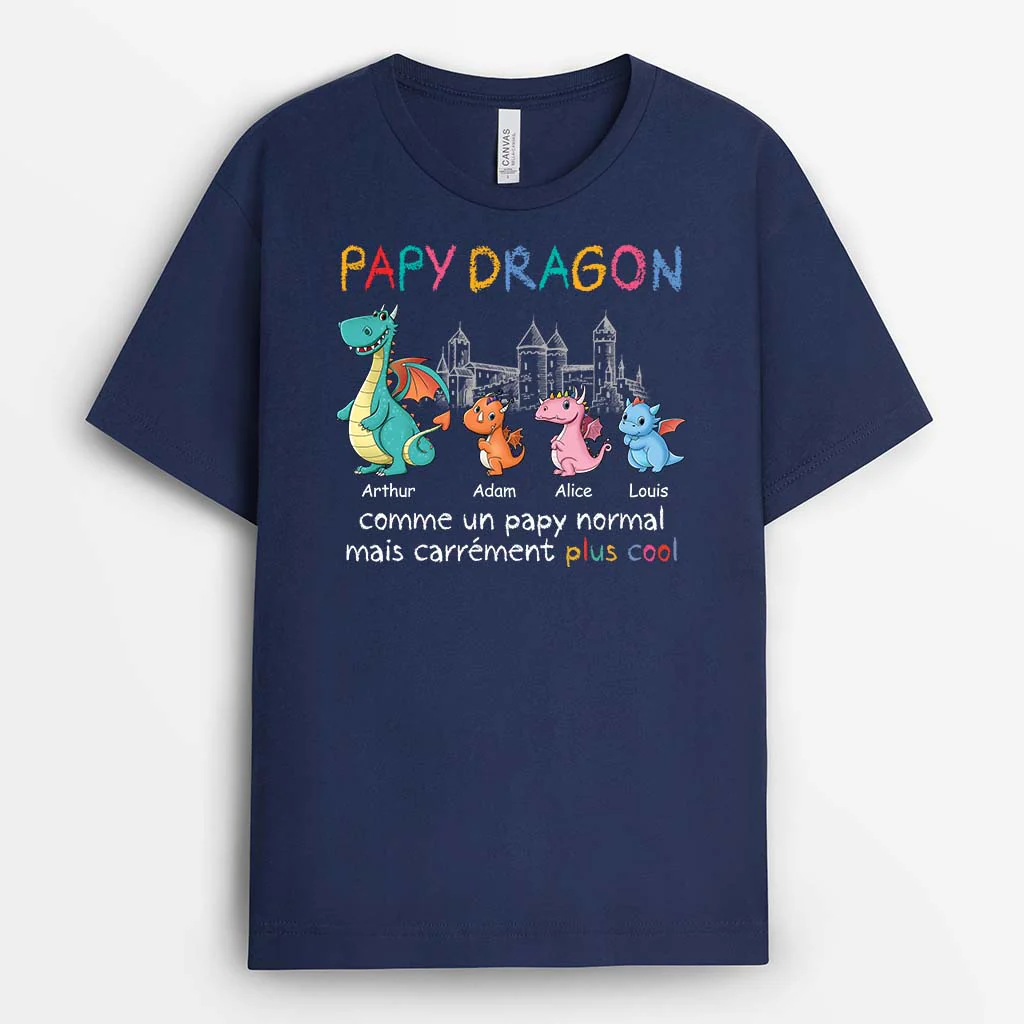 Tee Shirt Personnalisé Papy - Papy Dragon