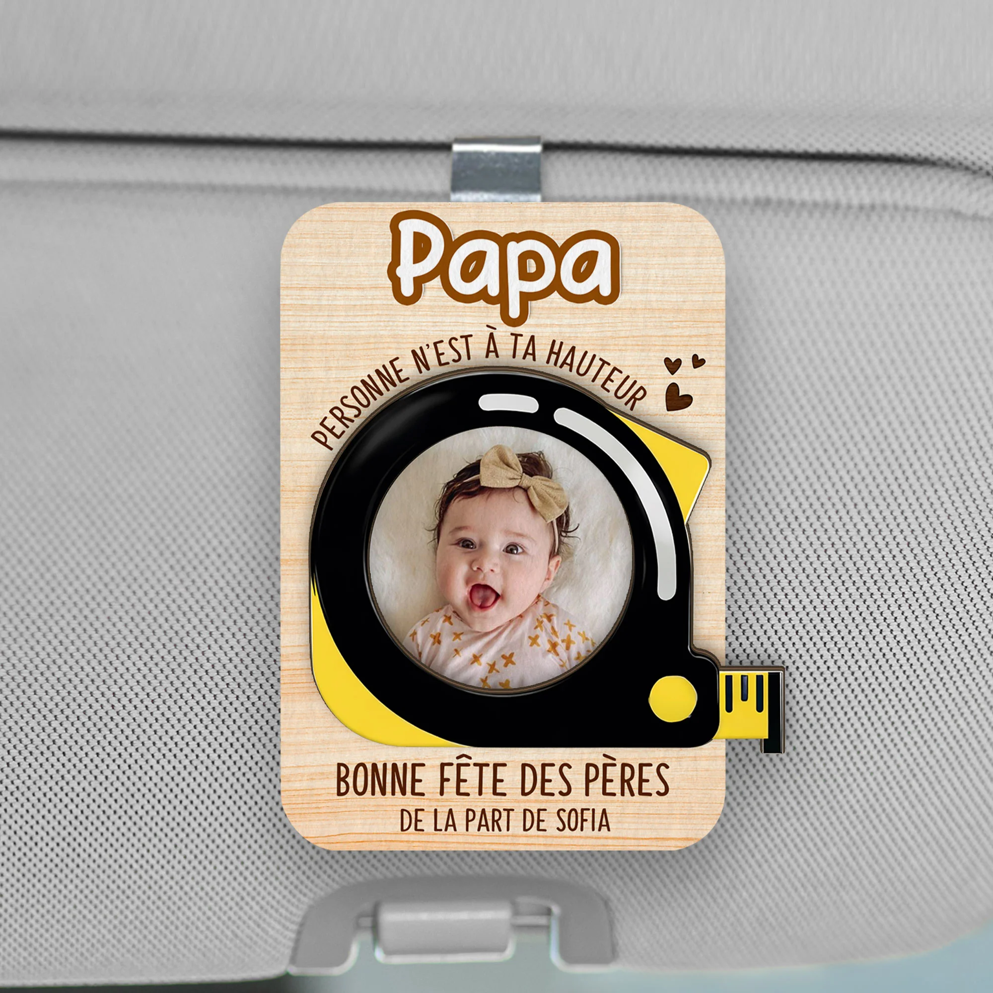 Clip Pare Soleil Personnalisé | Papa Papy Personne N'est À Ta Hauteur Photo