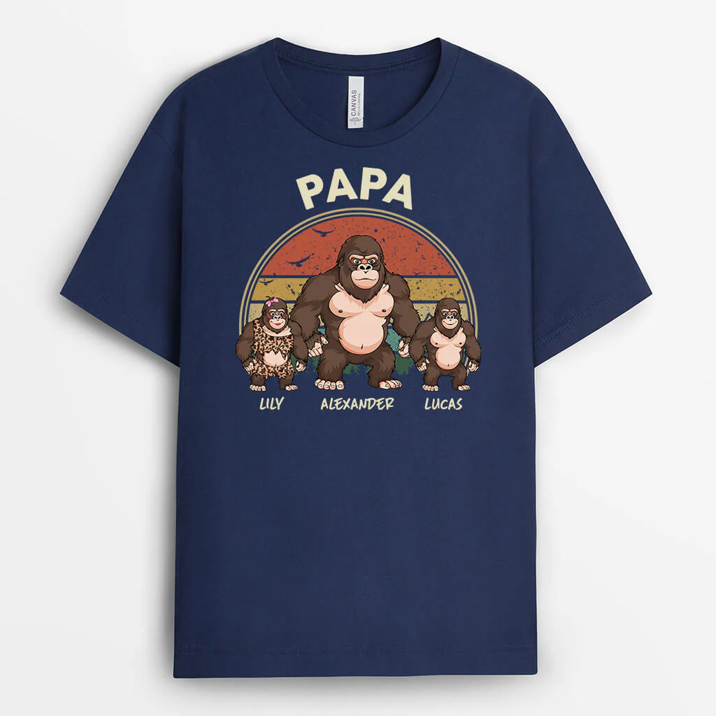 Tee Shirt Personnalisé Pour Papy - Papy King Kong Vintage - Image 2