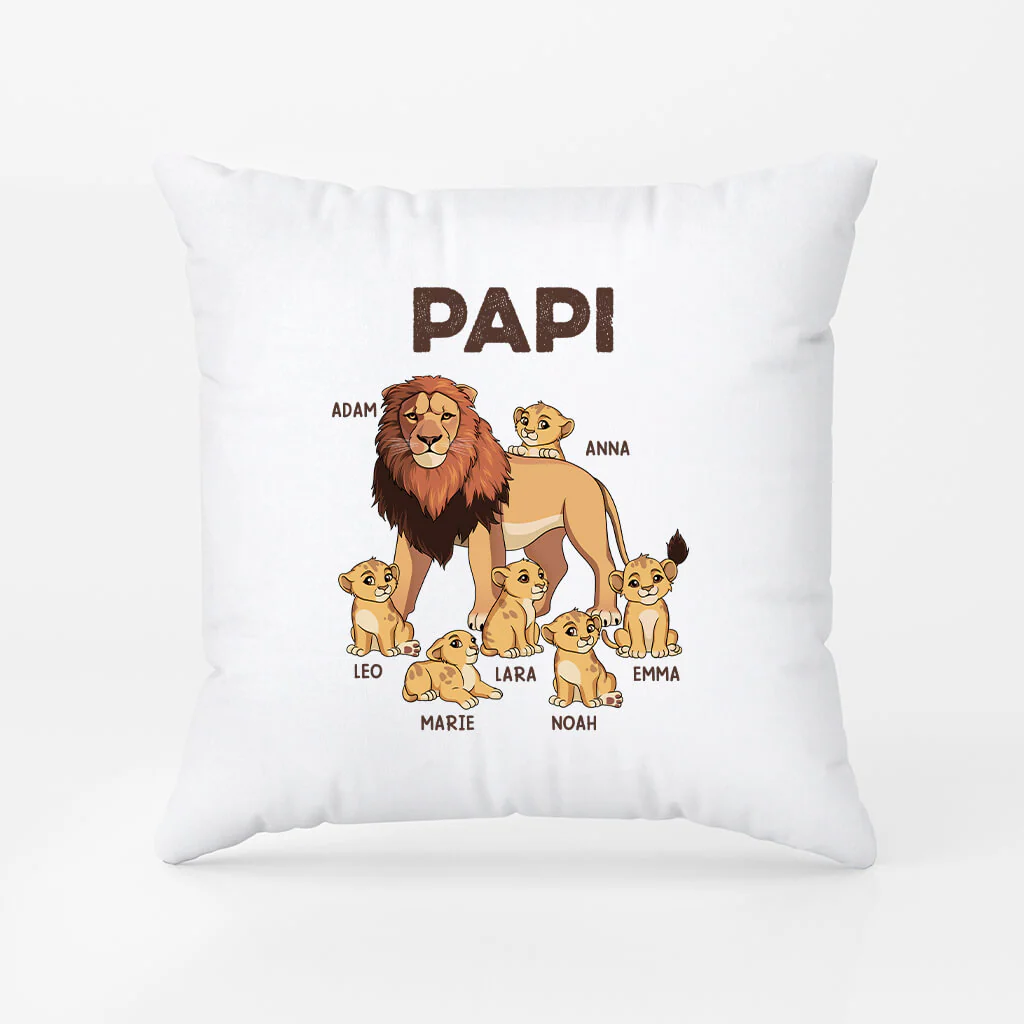 Papy Lion - Coussin Personnalisé Papy