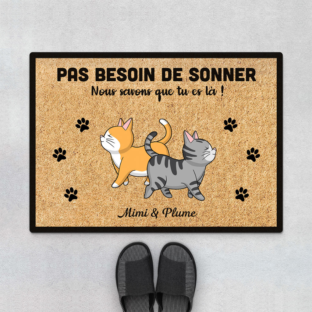 Paillasson Personnalisé Chat - Je Sais Que Tu Es Là