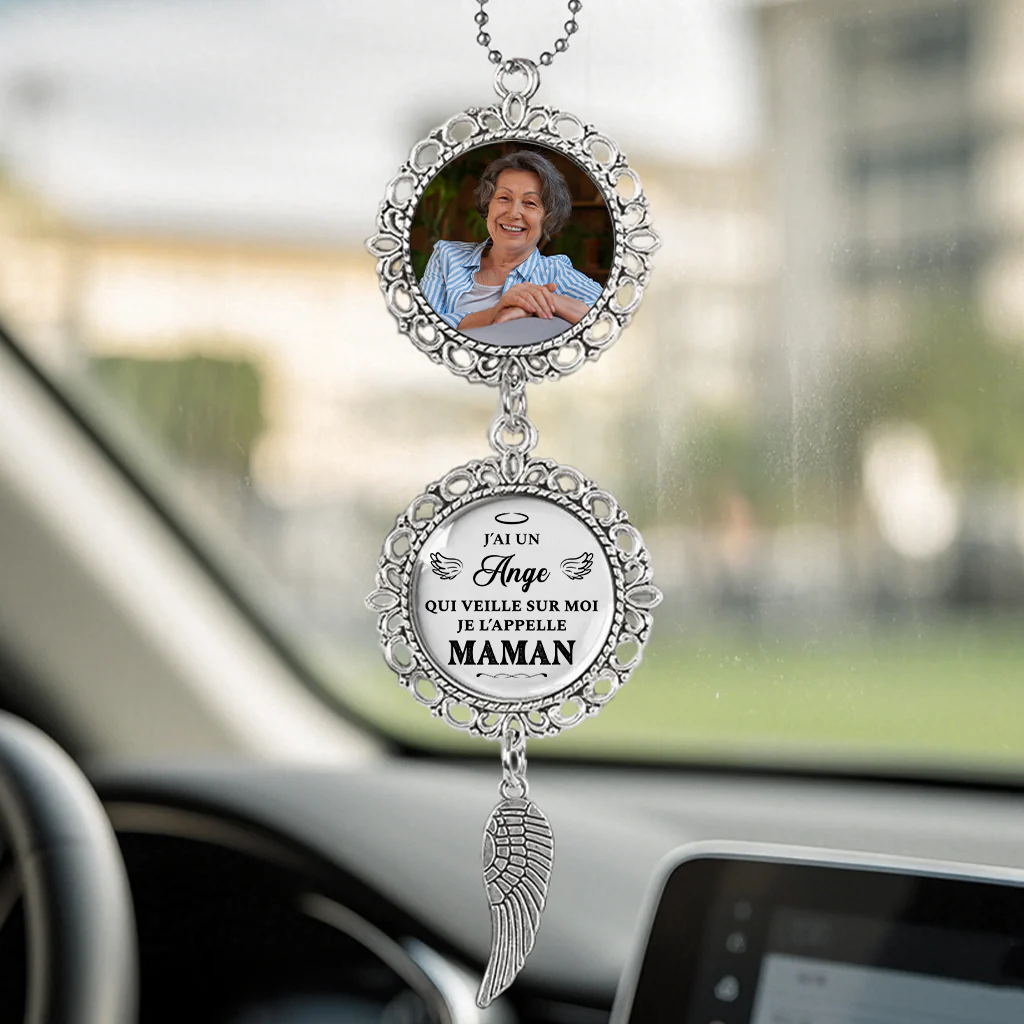 Pendentif Voiture Personnalisé - J’ai Un Ange Qui Veille Sur Moi