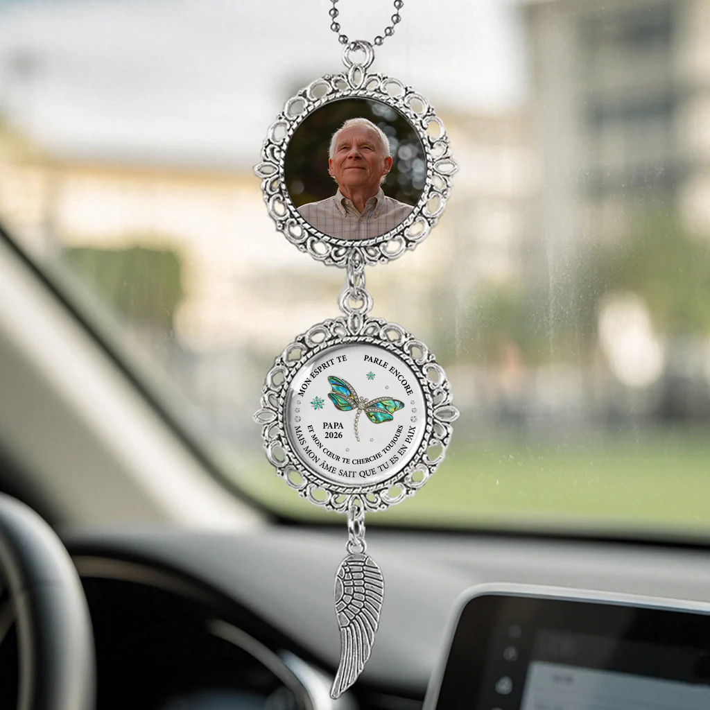 Bijou De Voiture Personnalisé | Mon Esprit Te Parle Encore - Image 2