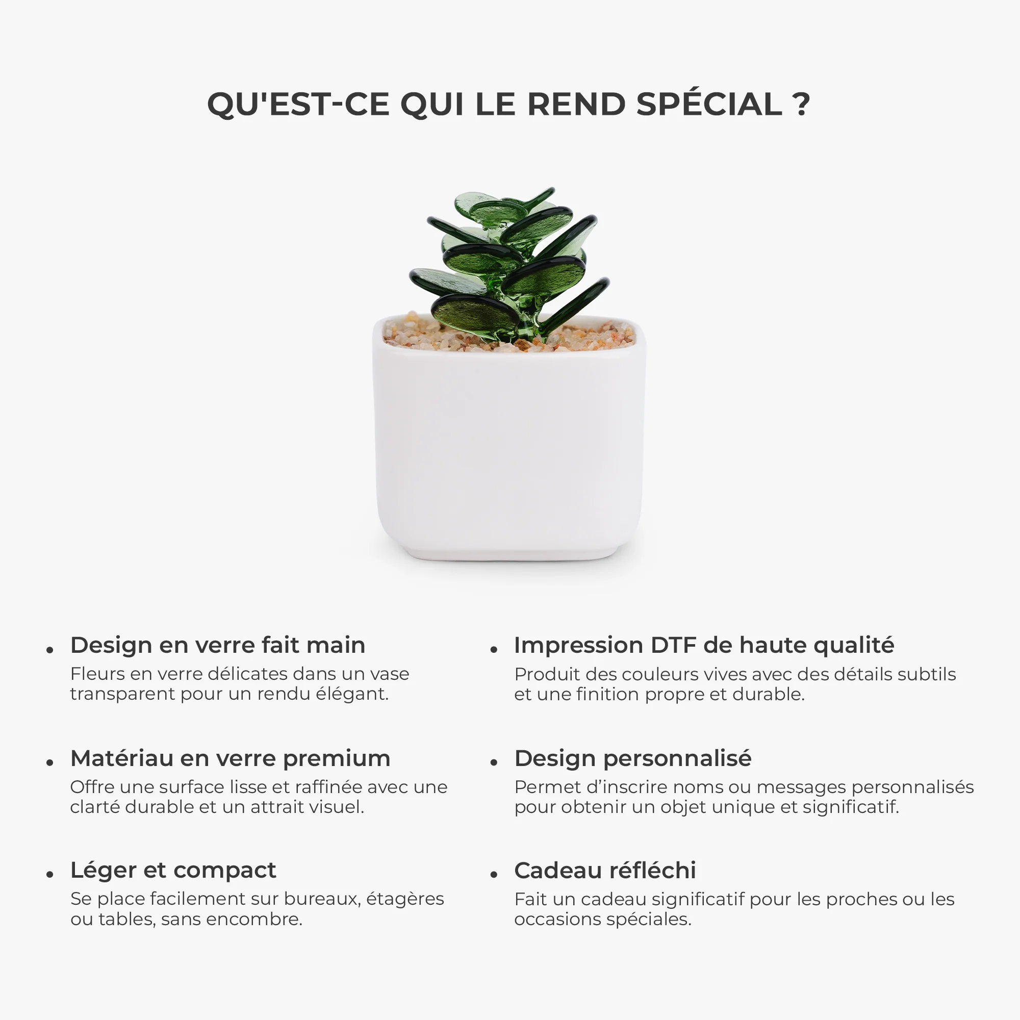 Cactus Artificiel En Pot En Verre - Le Jardin De Maman Mamie - Image 5